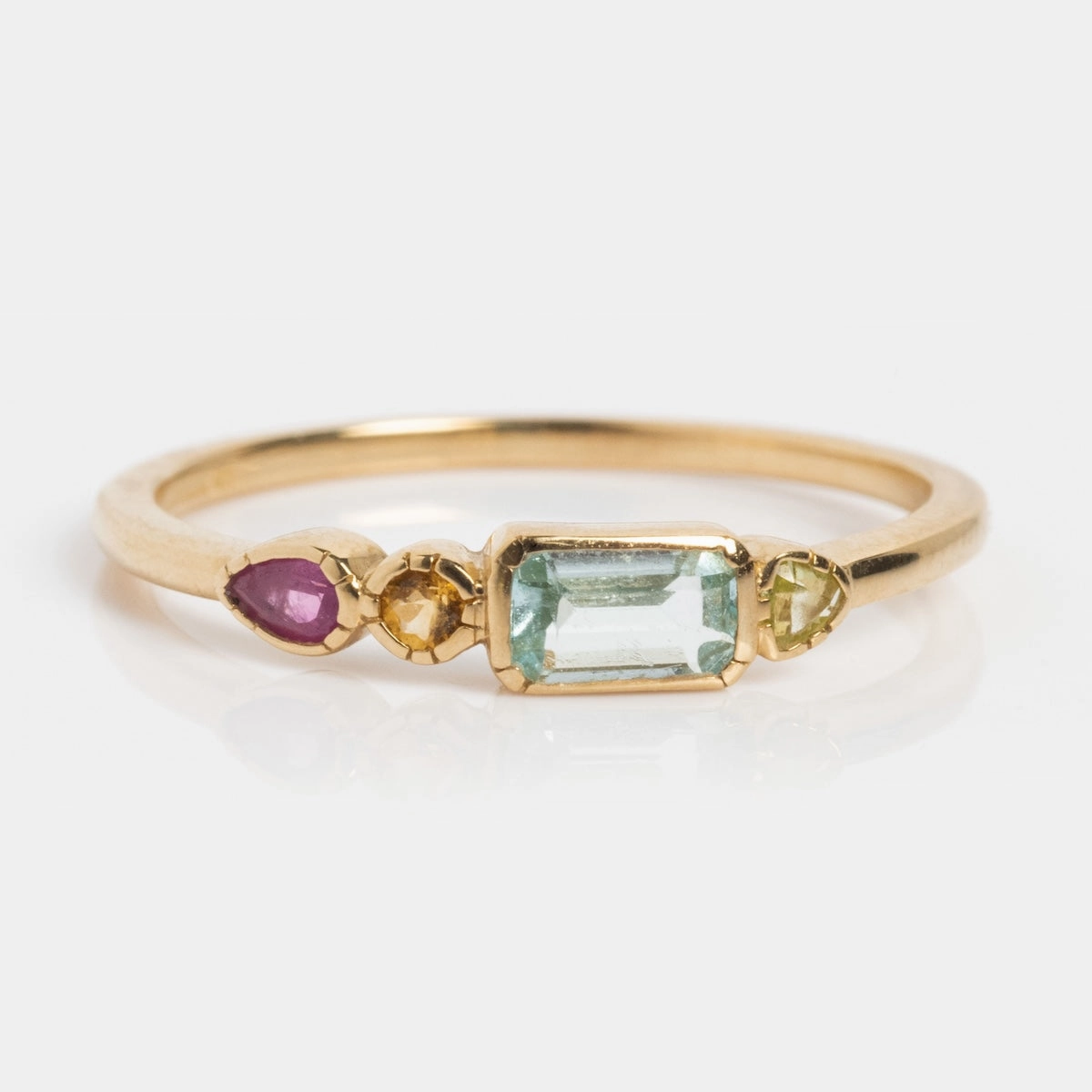 Solid Gold First Light Pastel Gemstone Ring