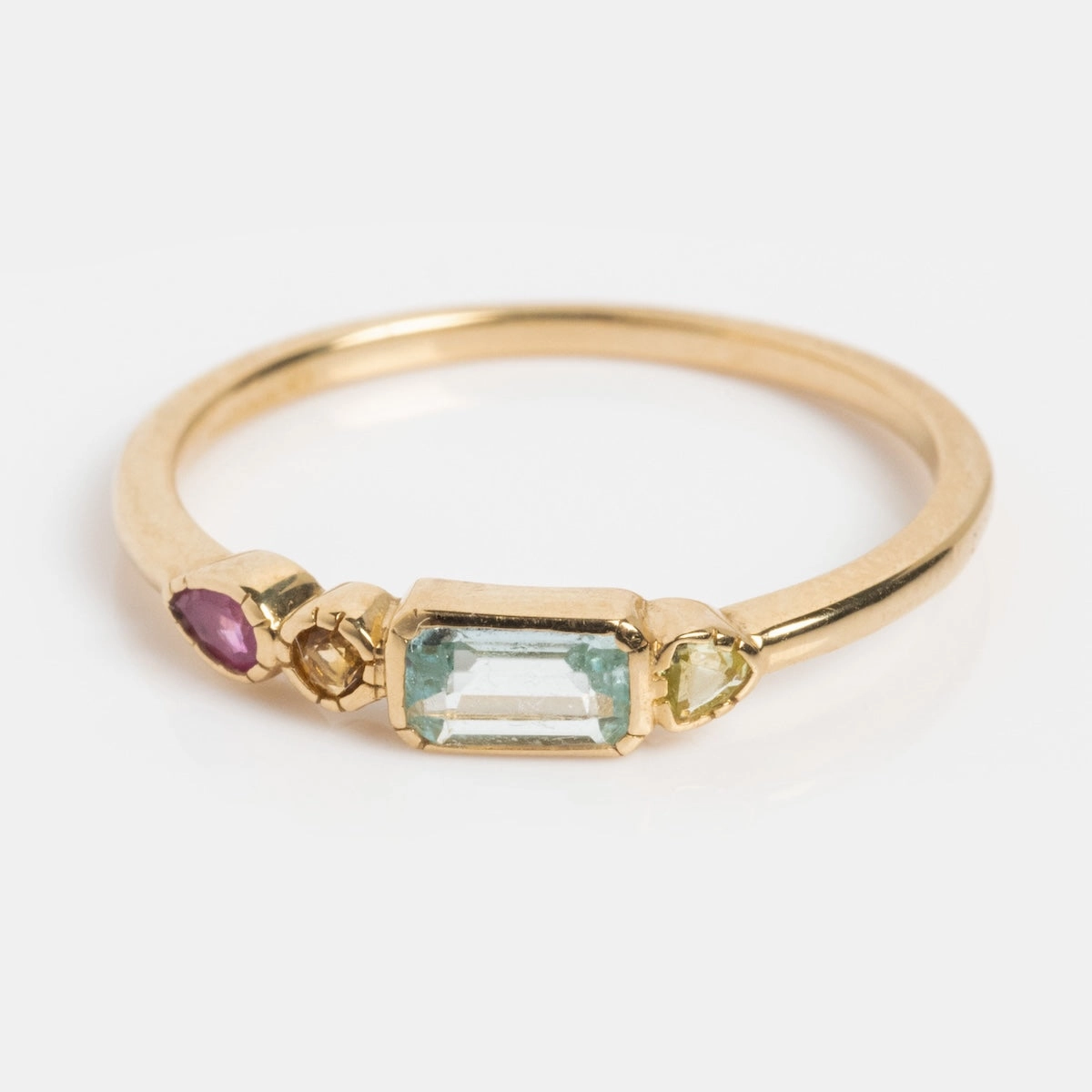 Solid Gold First Light Pastel Gemstone Ring