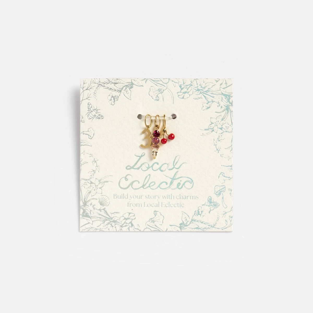 Solid Gold Gemstone Letter Charm