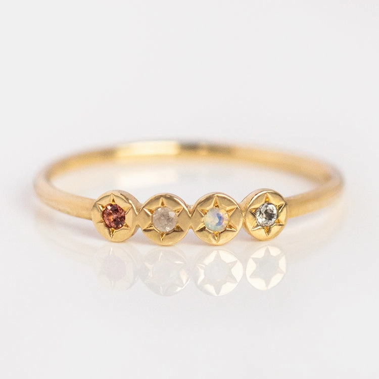 Solid Gold Grow Acrostic Ring