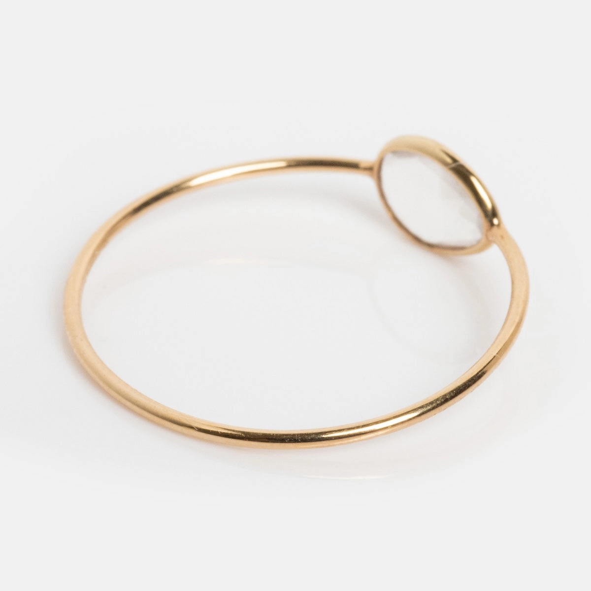 Solid Gold Horizon Moonstone Ring