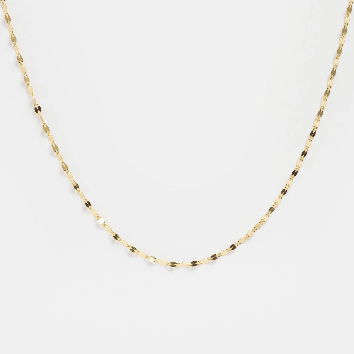 Solid Gold Italian Sparkle Link Chain