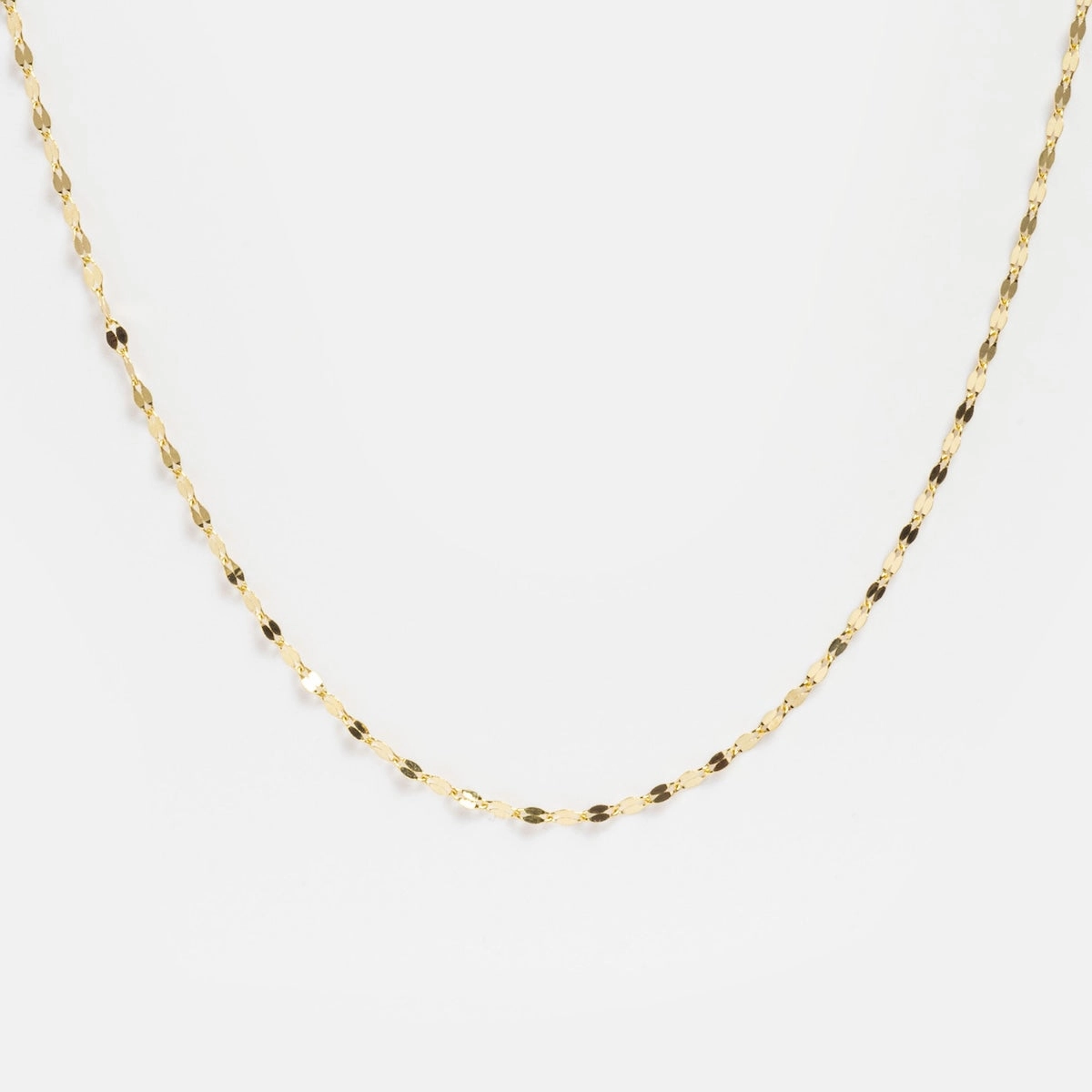 Solid Gold Italian Sparkle Link Chain