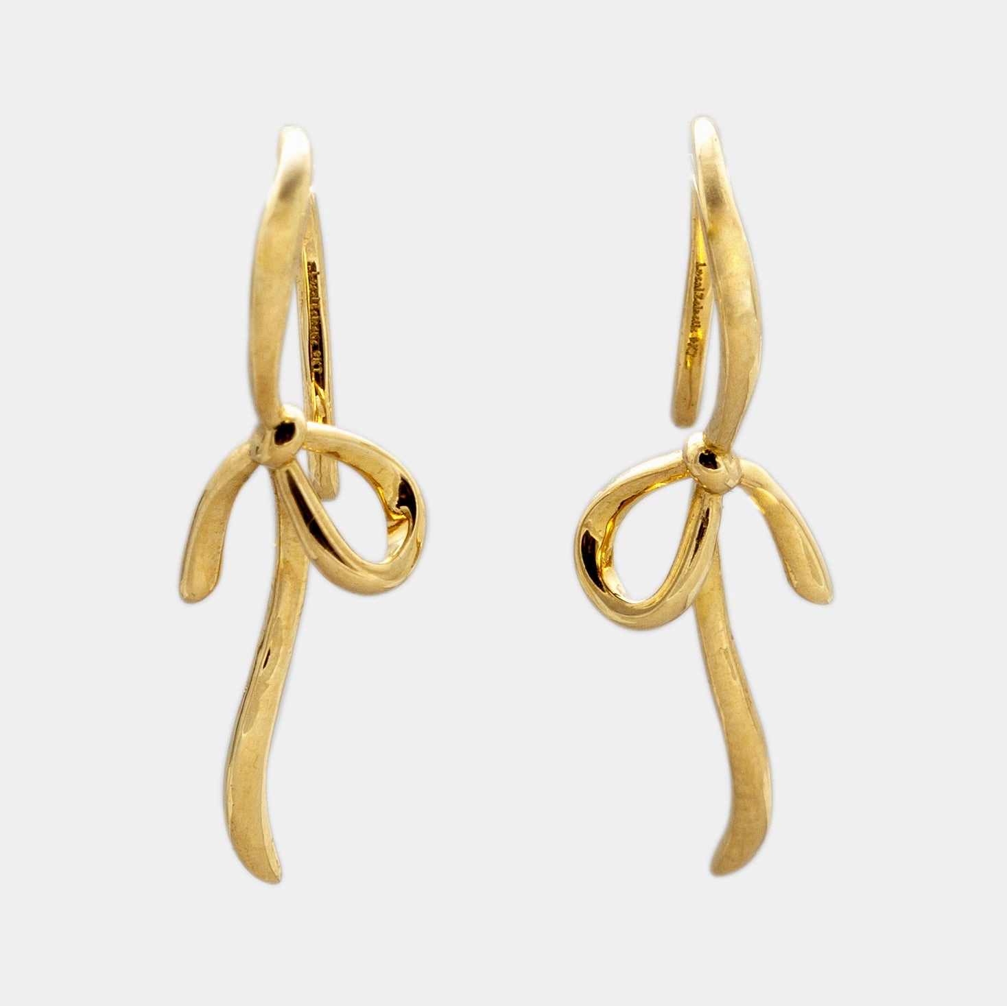Solid Gold Knot Drop Earrings