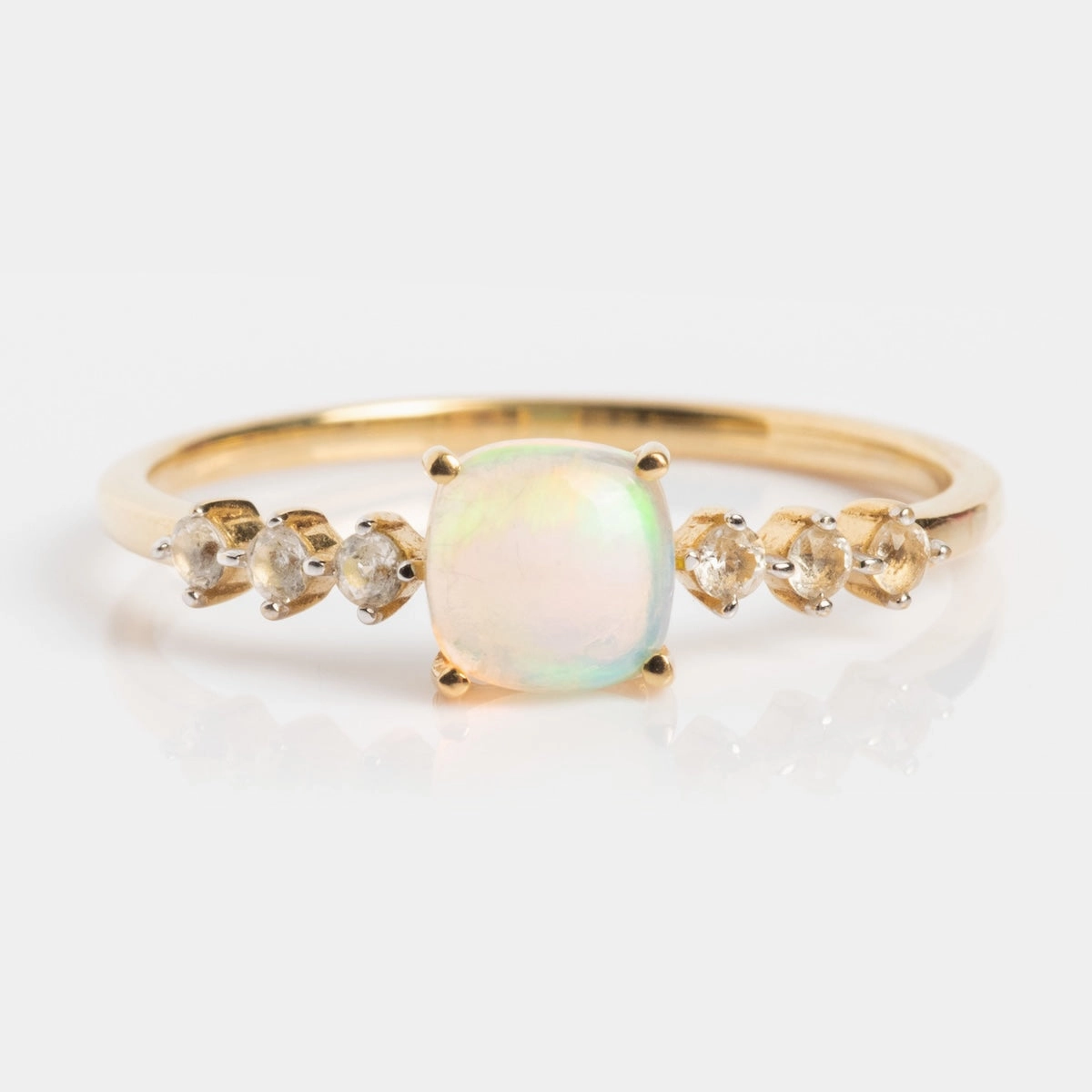 Solid Gold Lovely Opal Ring
