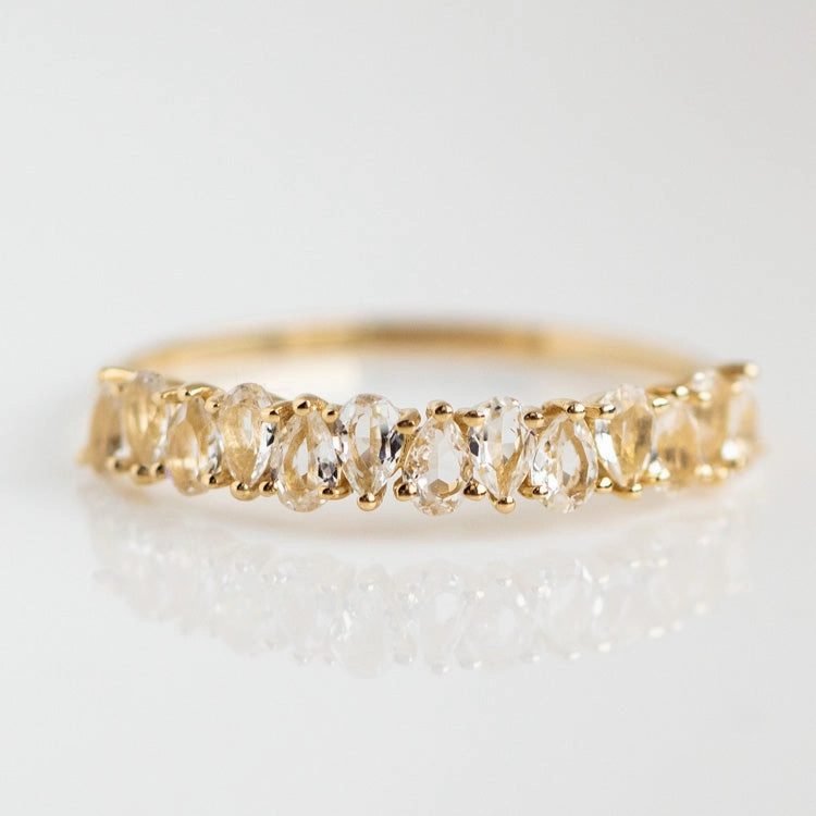 Solid Gold Ombre Birthstone Ring