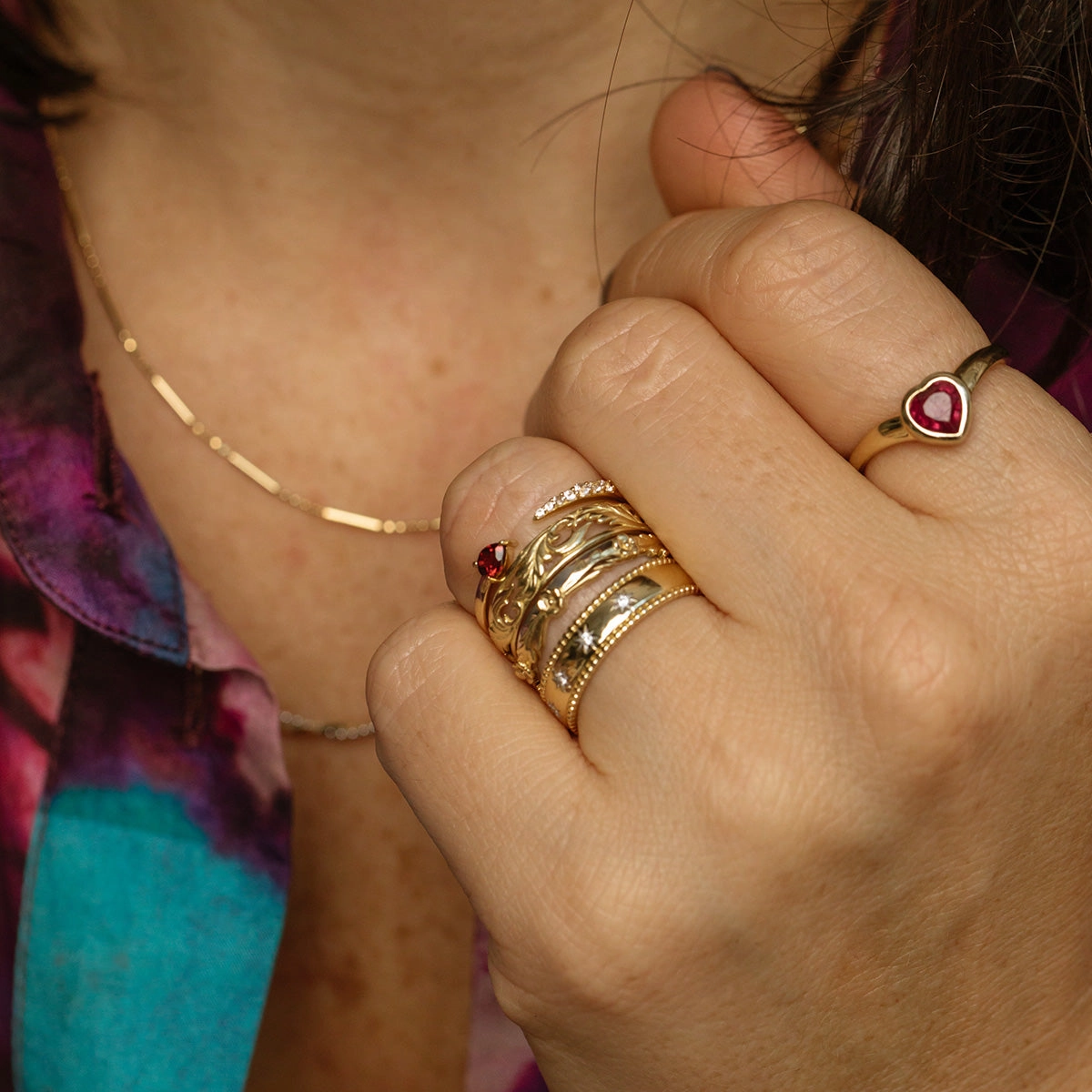 Solid Gold Openwork Filigree Ring