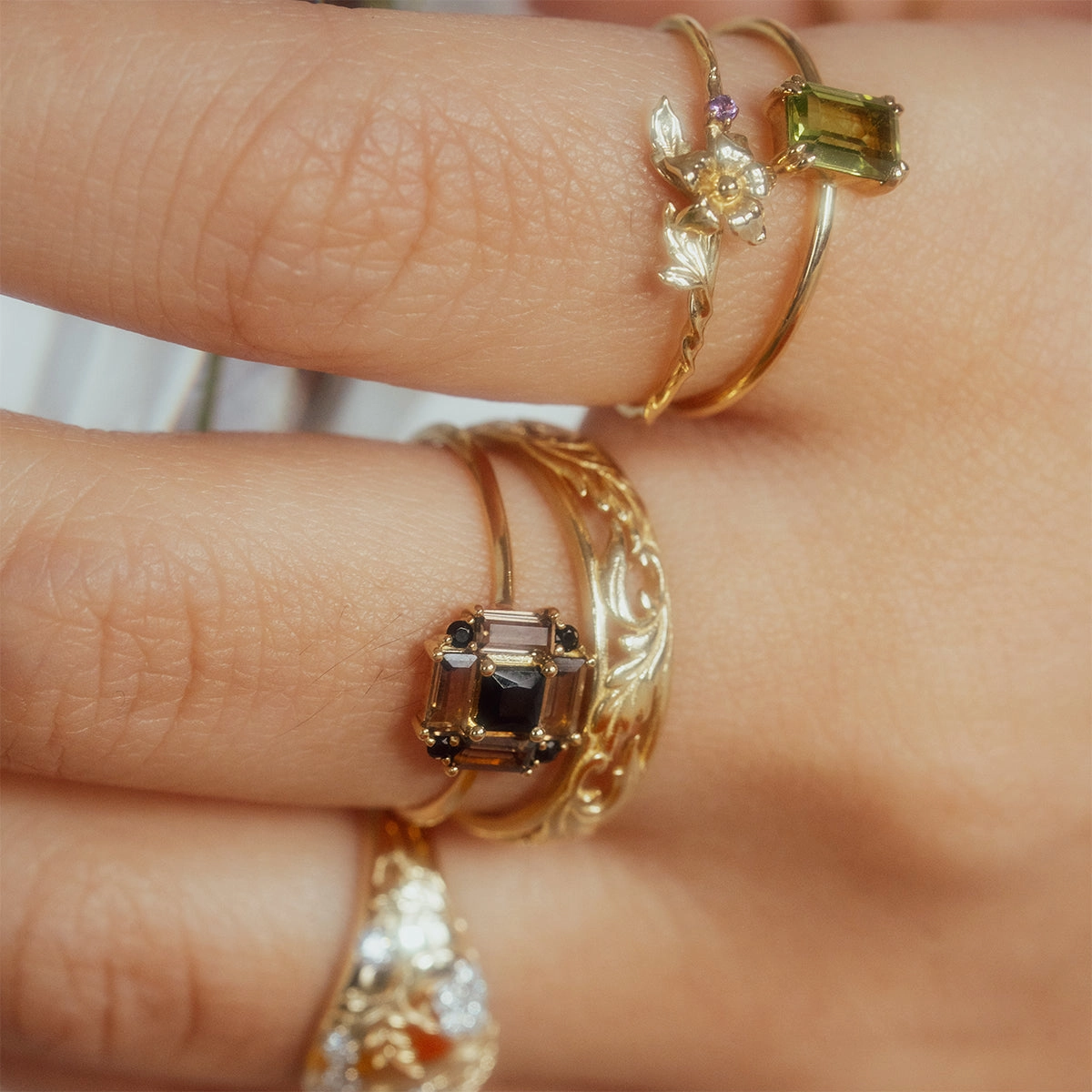 Solid Gold Openwork Filigree Ring