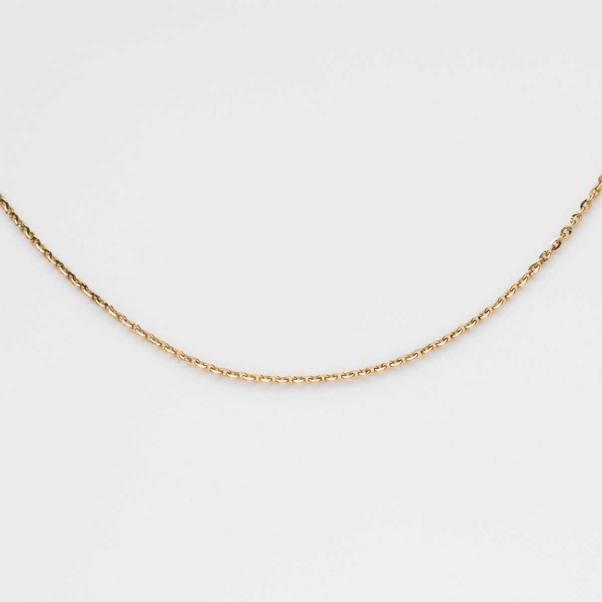 Solid Gold Simple Glimmer Gold Chain