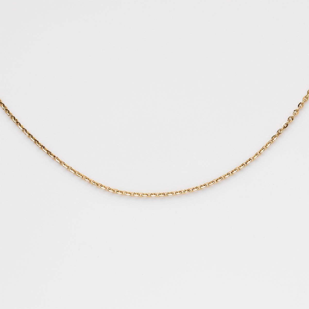 Solid Gold Simple Glimmer Gold Chain