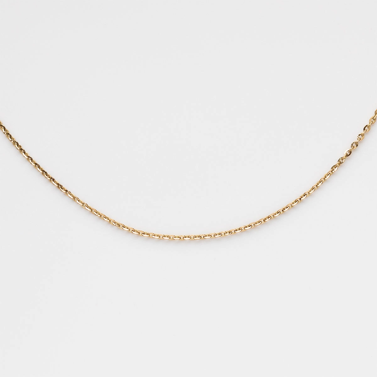 Solid Gold Simple Glimmer Gold Chain