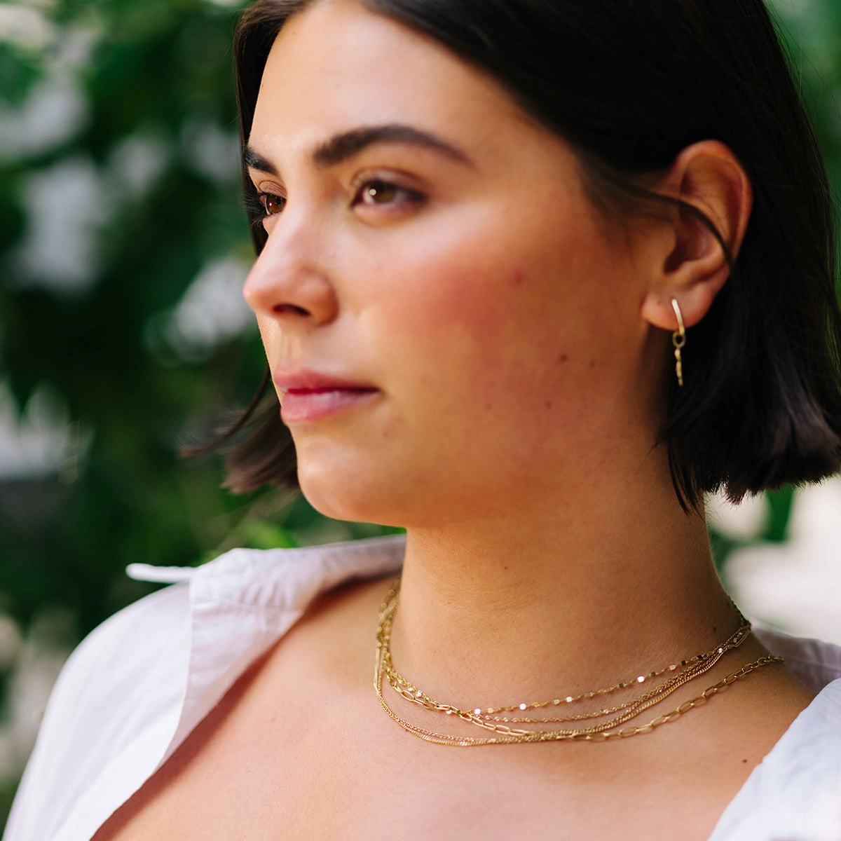 Solid Gold Sparkle Link Chain