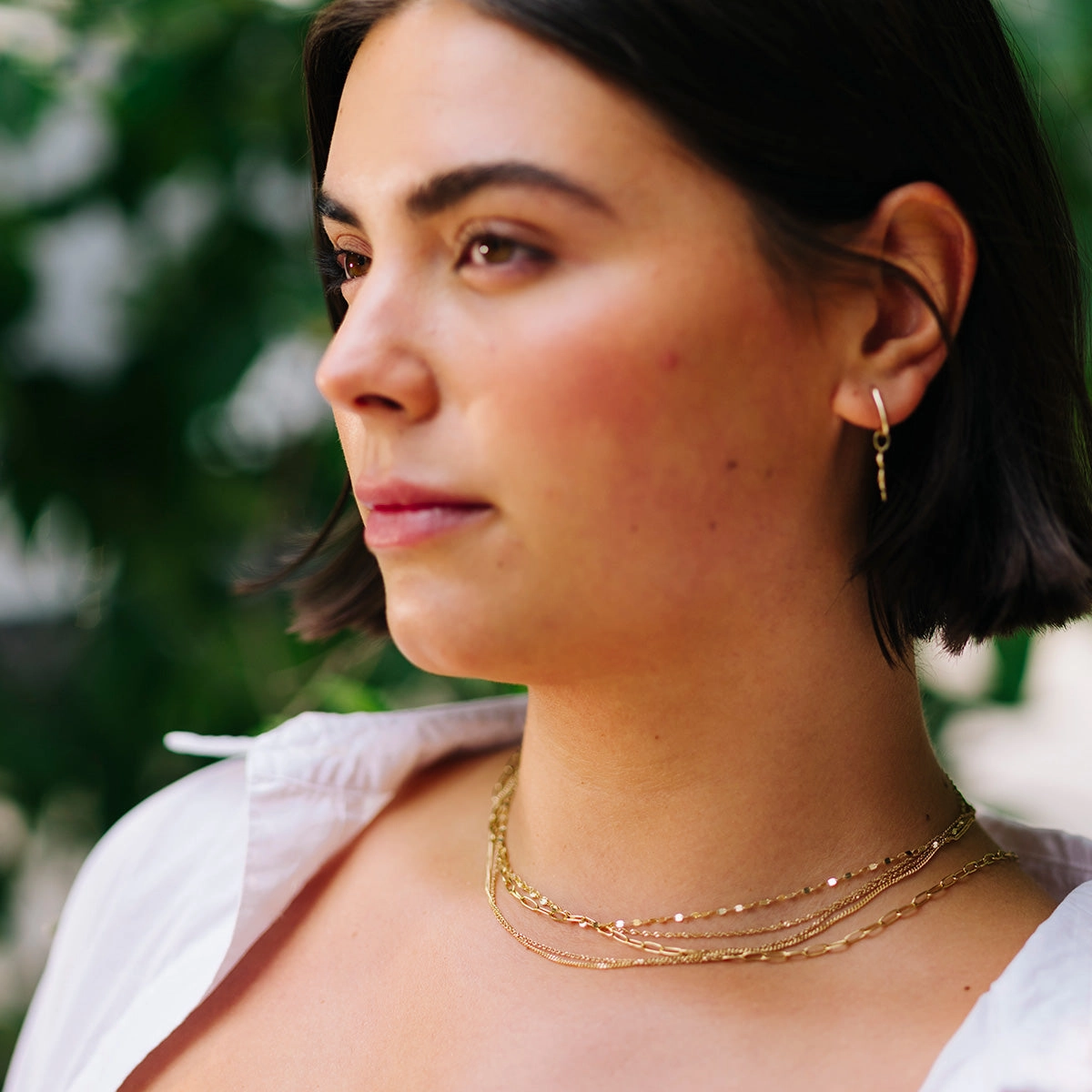 Solid Gold Sparkle Link Chain