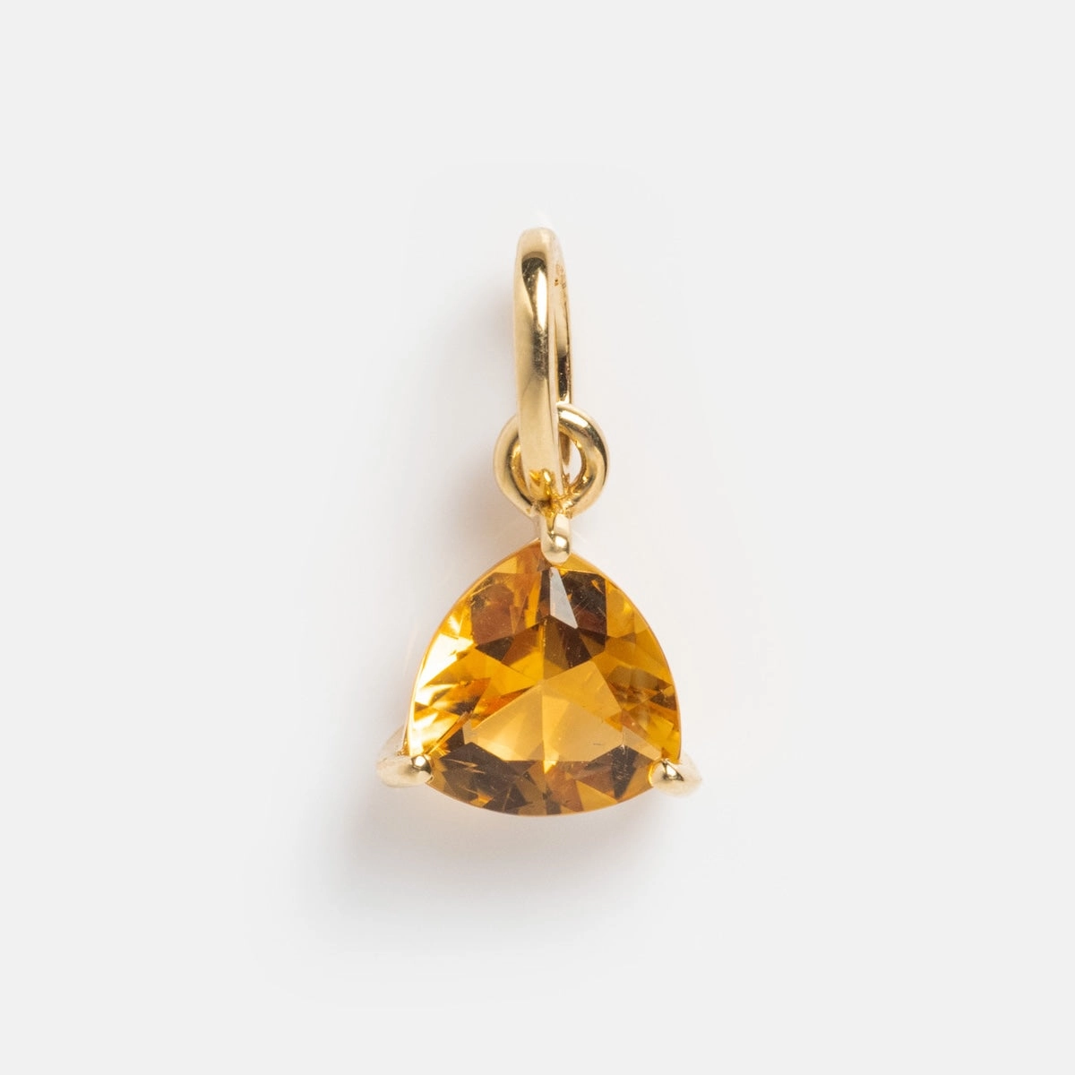 Solid Gold Trillion Birthstone Charm