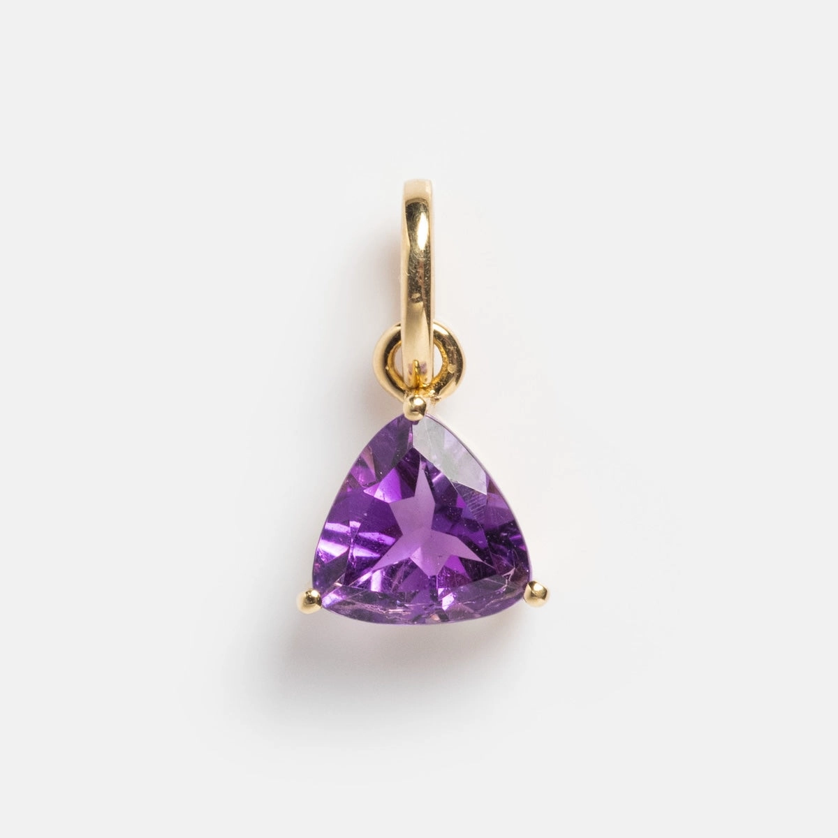Solid Gold Trillion Birthstone Charm