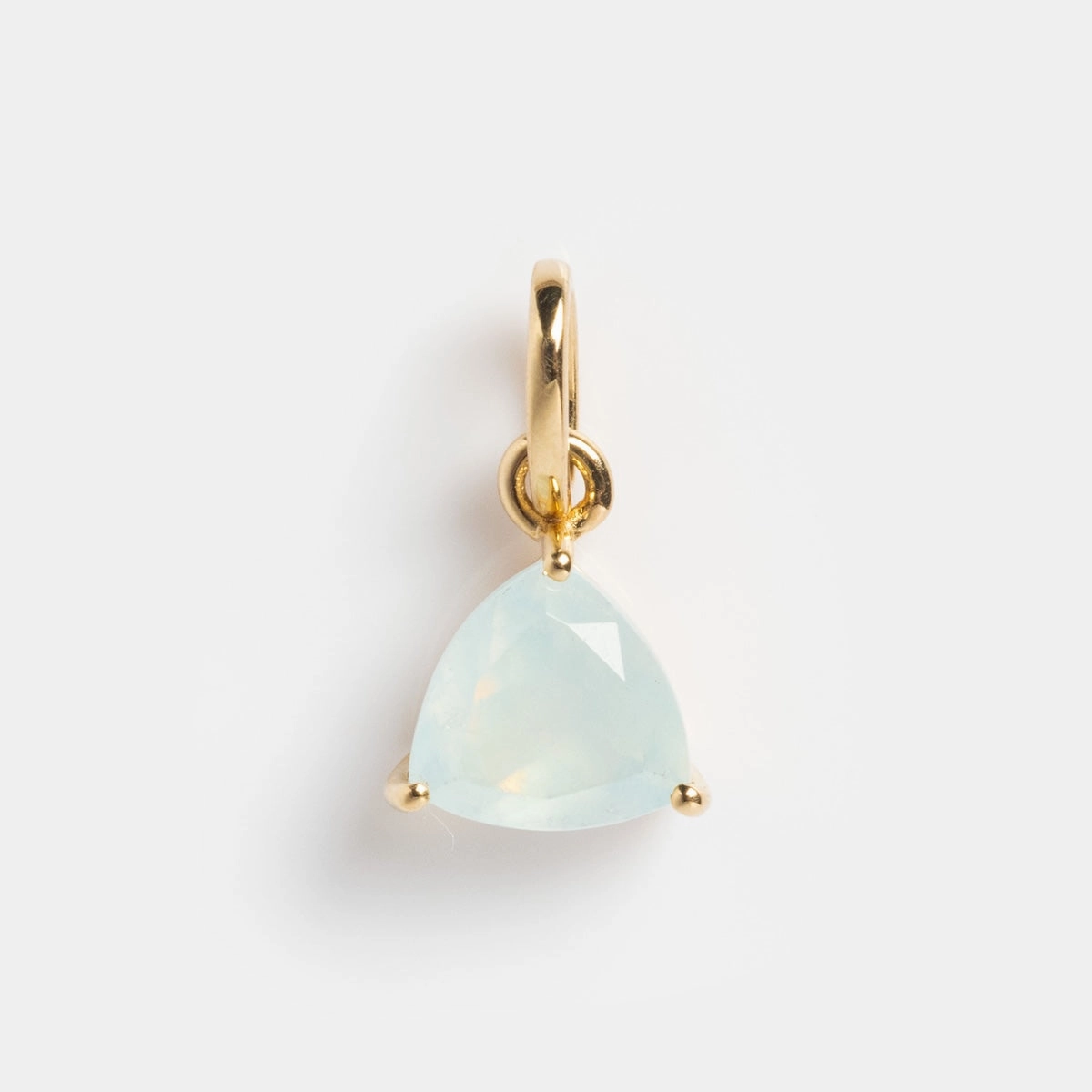 Solid Gold Trillion Birthstone Charm