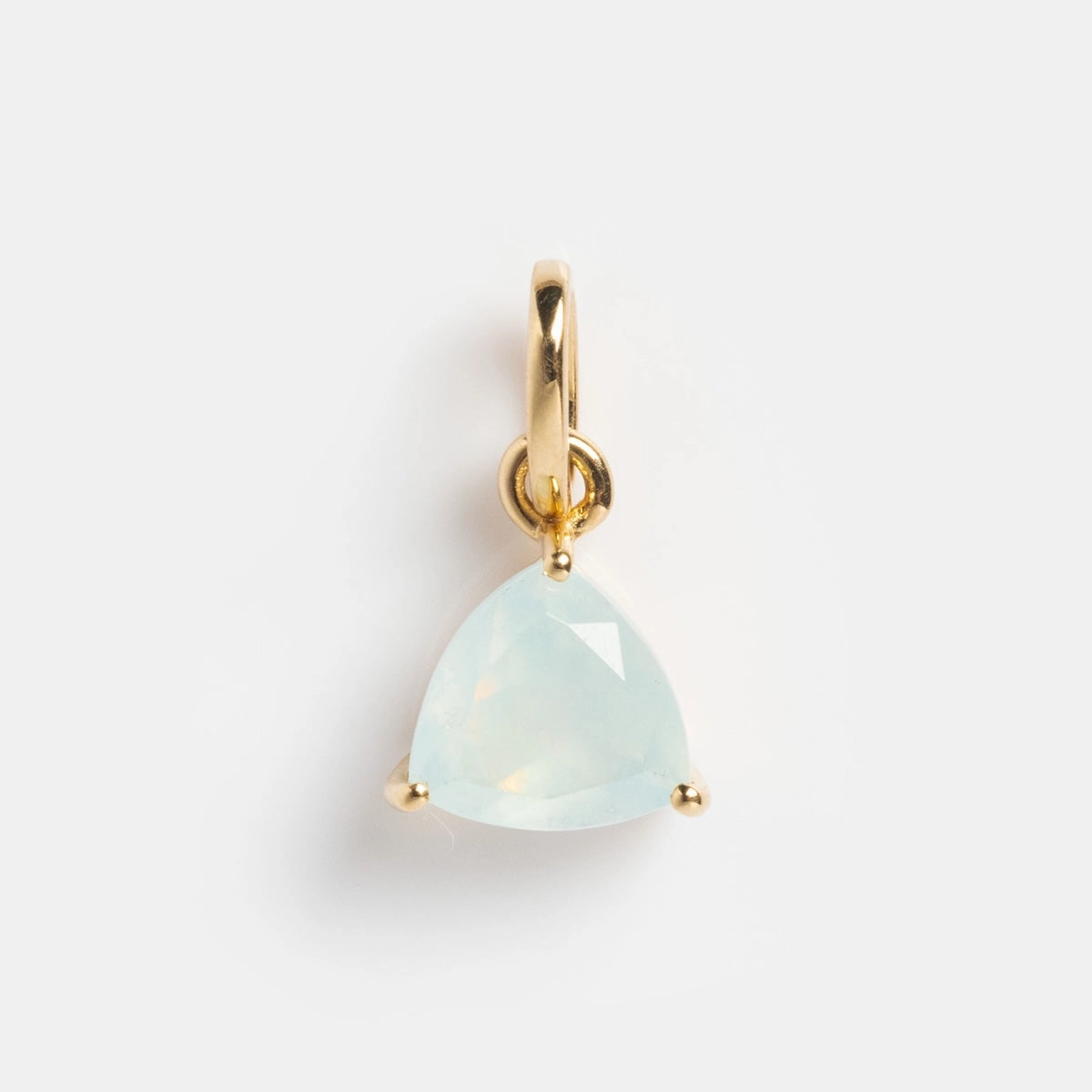Solid Gold Trillion Birthstone Charm