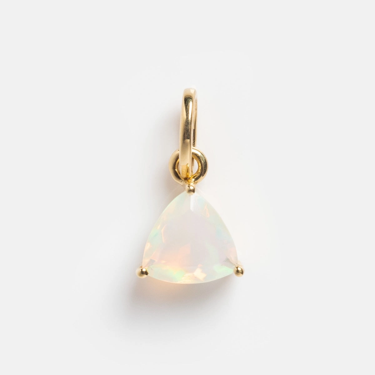 Solid Gold Trillion Birthstone Charm