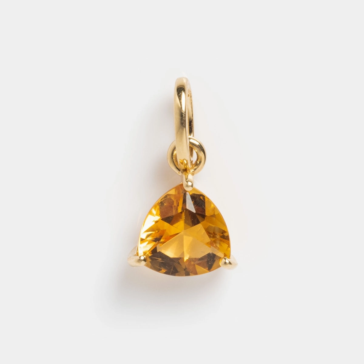 Solid Gold Trillion Birthstone Charm