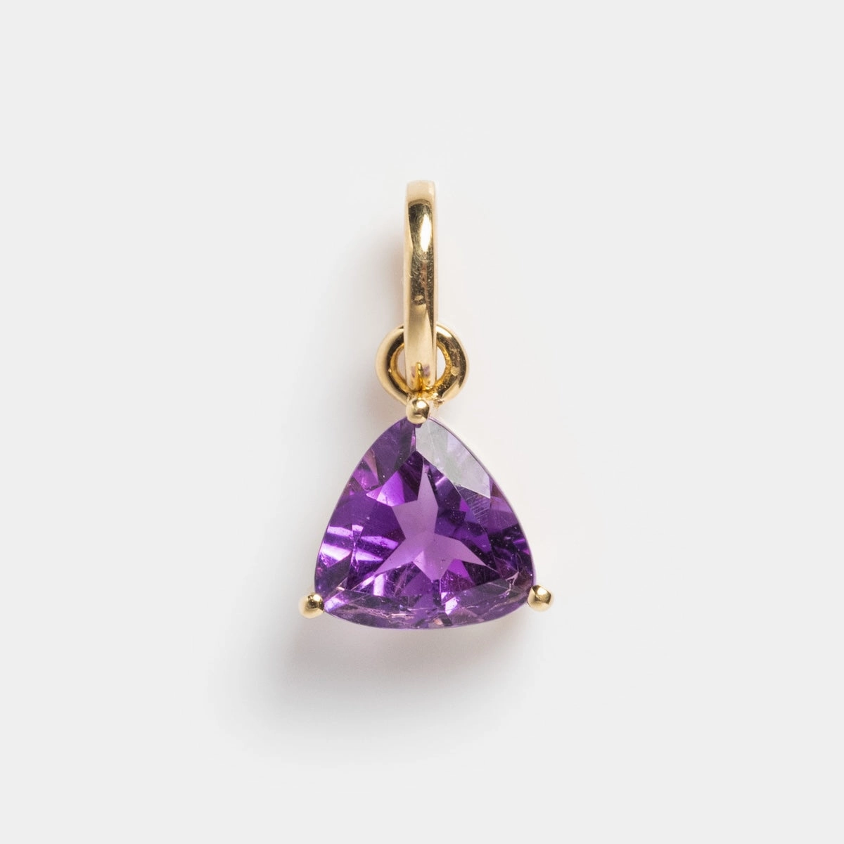 Solid Gold Trillion Birthstone Charm