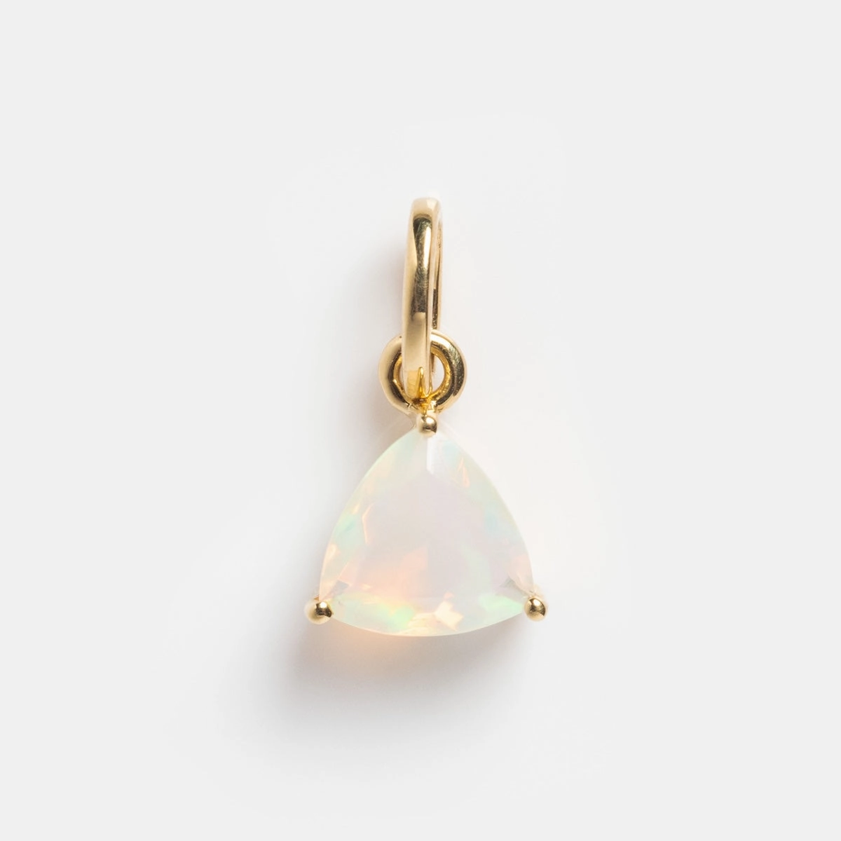 Solid Gold Trillion Birthstone Charm