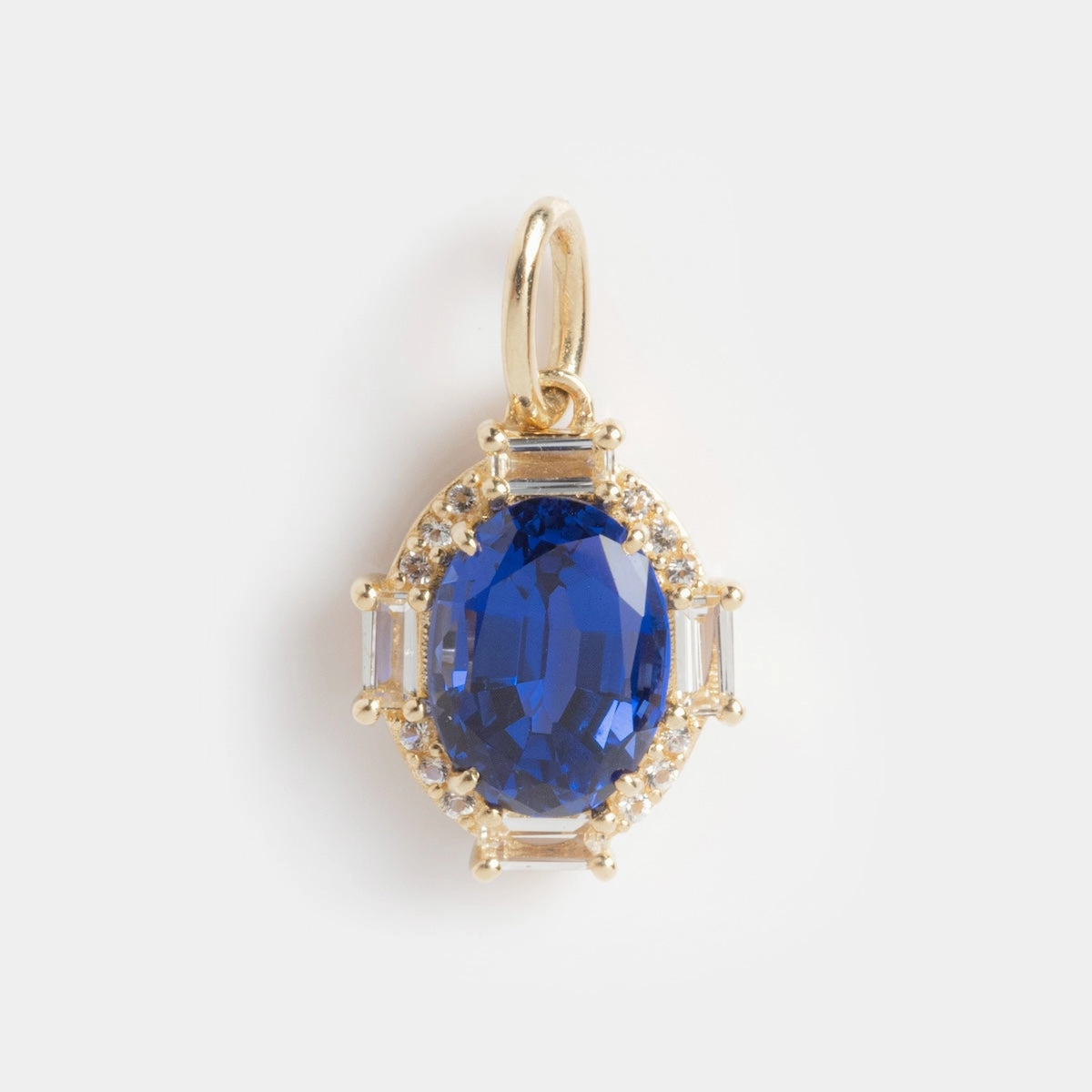 Solid Gold Vintage Inspired Birthstone Charm
