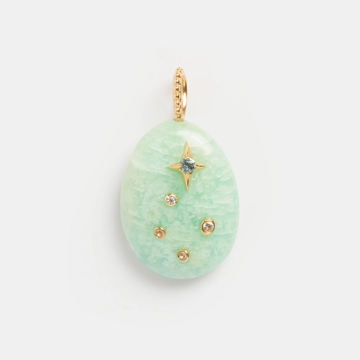 Solid Gold Zodiac Constellation Crystal Charm