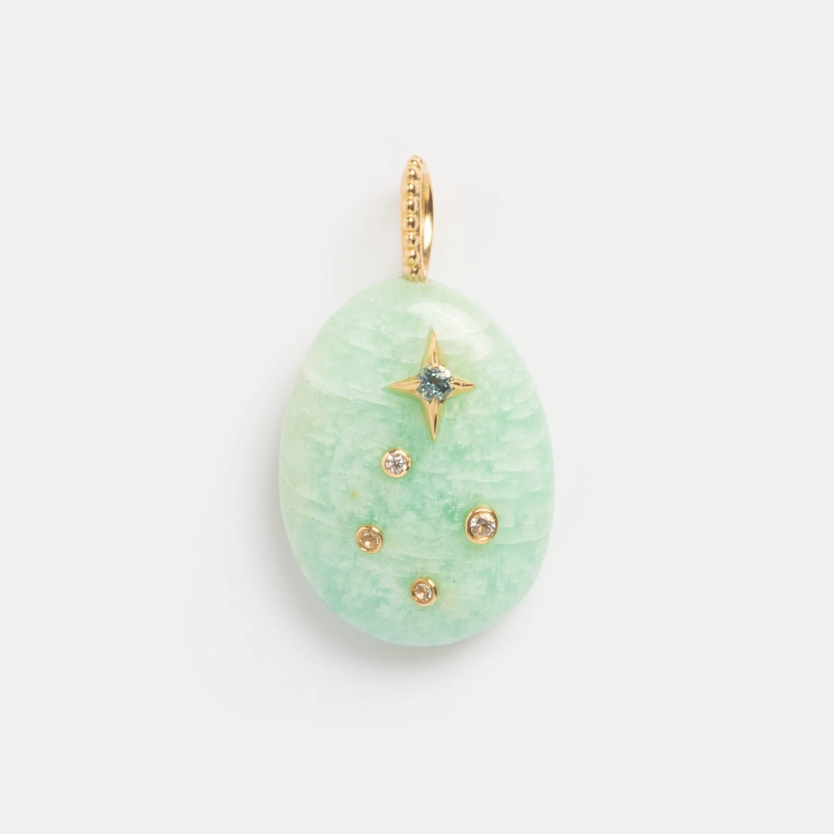 Solid Gold Zodiac Constellation Crystal Charm