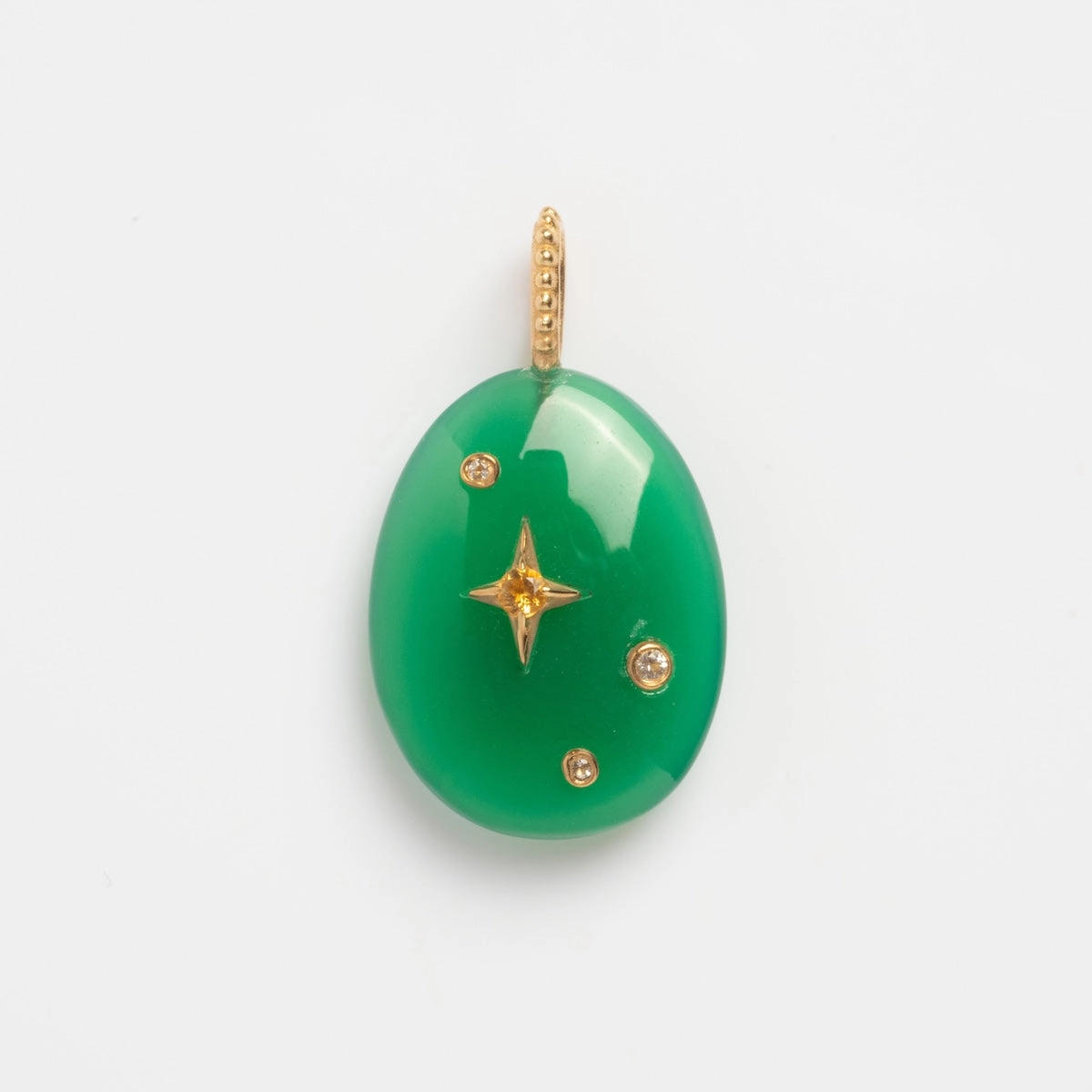 Solid Gold Zodiac Constellation Crystal Charm
