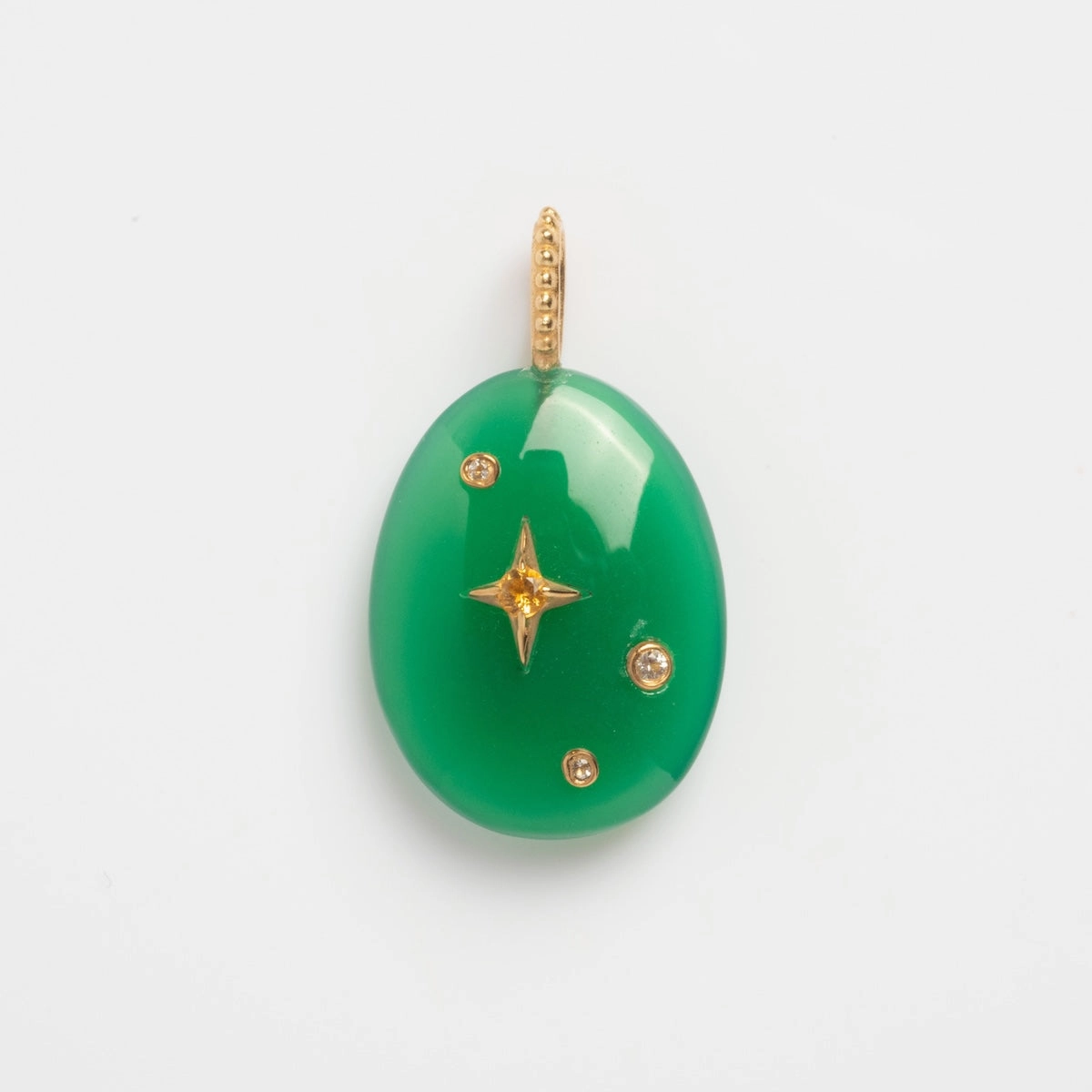 Solid Gold Zodiac Constellation Crystal Charm
