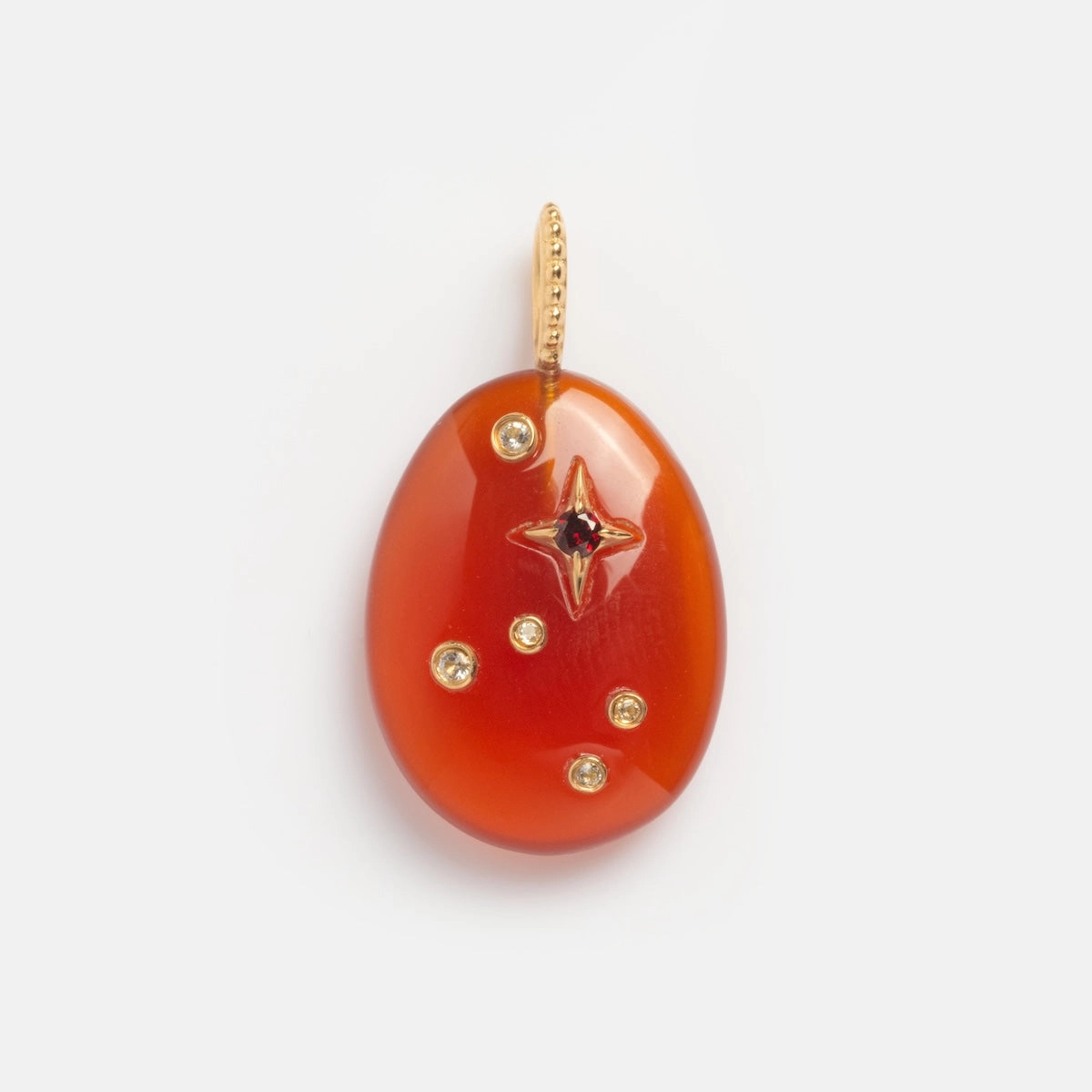 Solid Gold Zodiac Constellation Crystal Charm