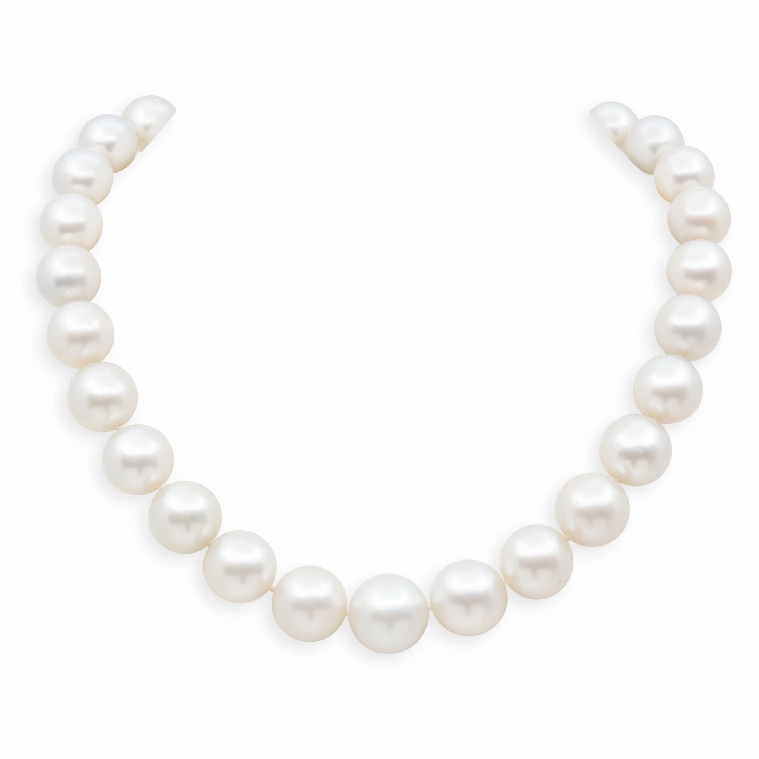 South Sea Pearl Necklace with Diamond Clasp in Platinum