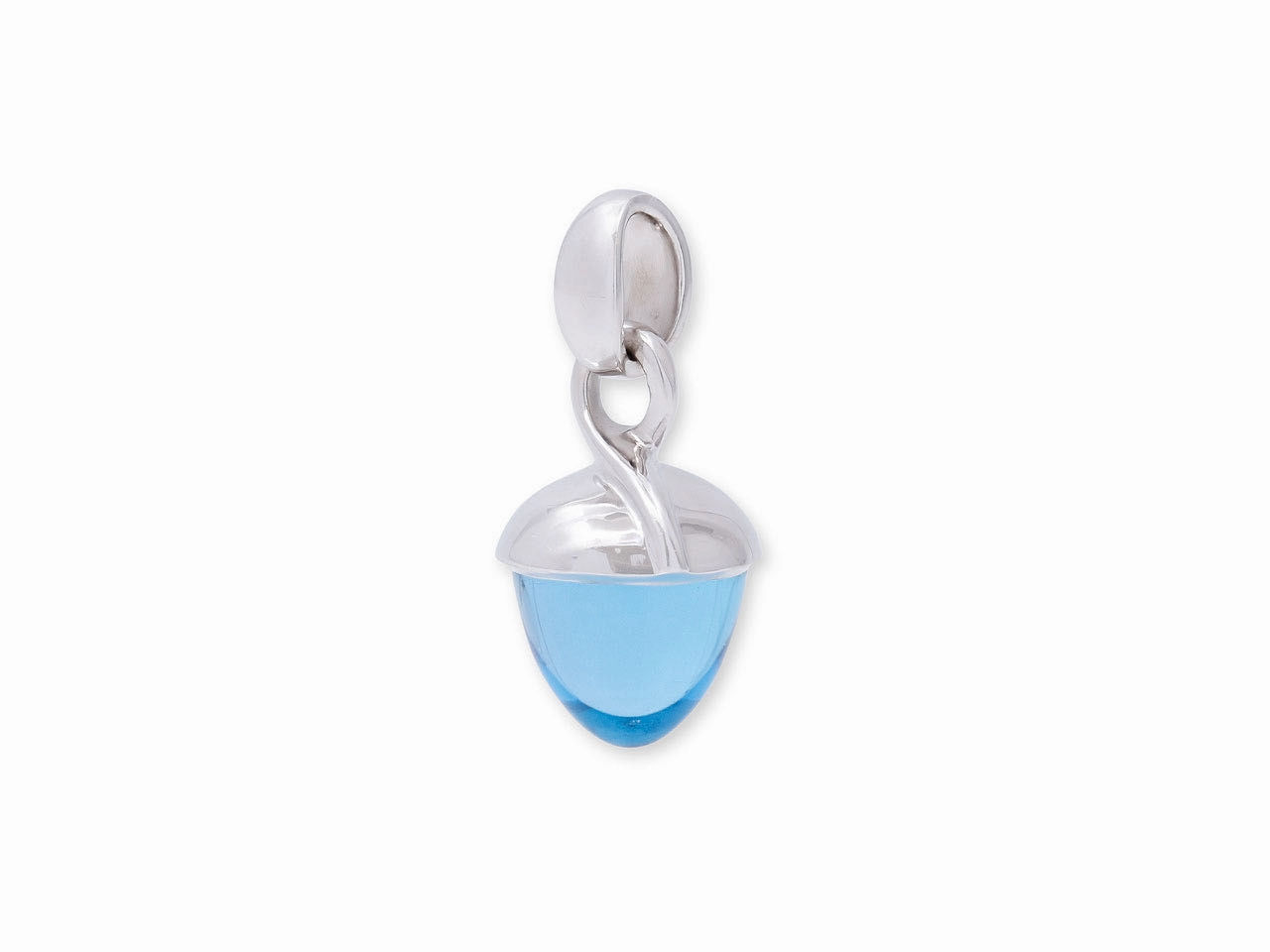 Tamara Comolli 'Mikado Bouquet' Swiss Blue Topaz Pendant in 18K White Gold