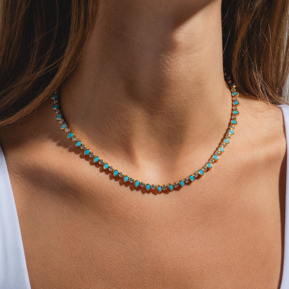 Teardrop Tennis Necklace