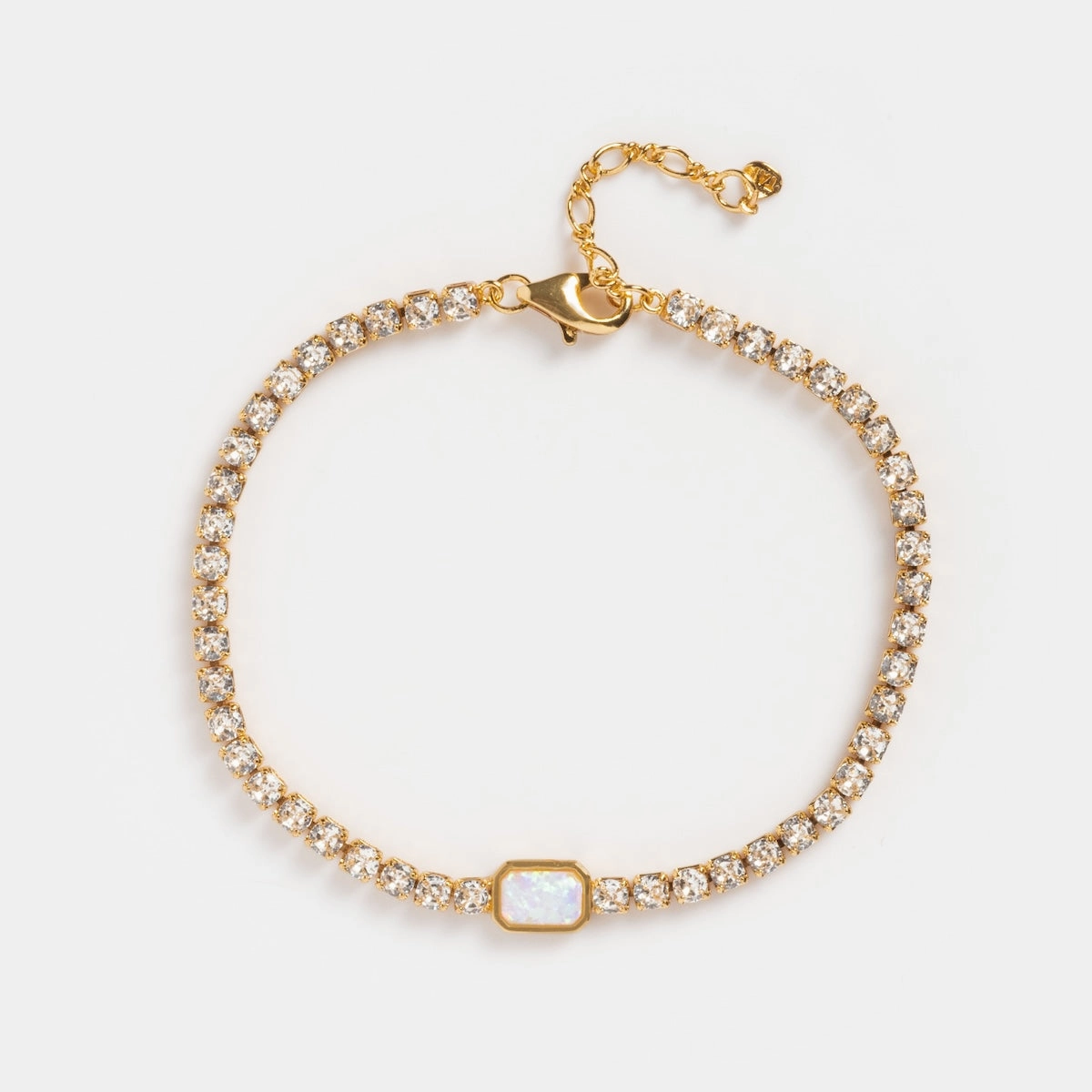 Tennis Bracelet with Opal