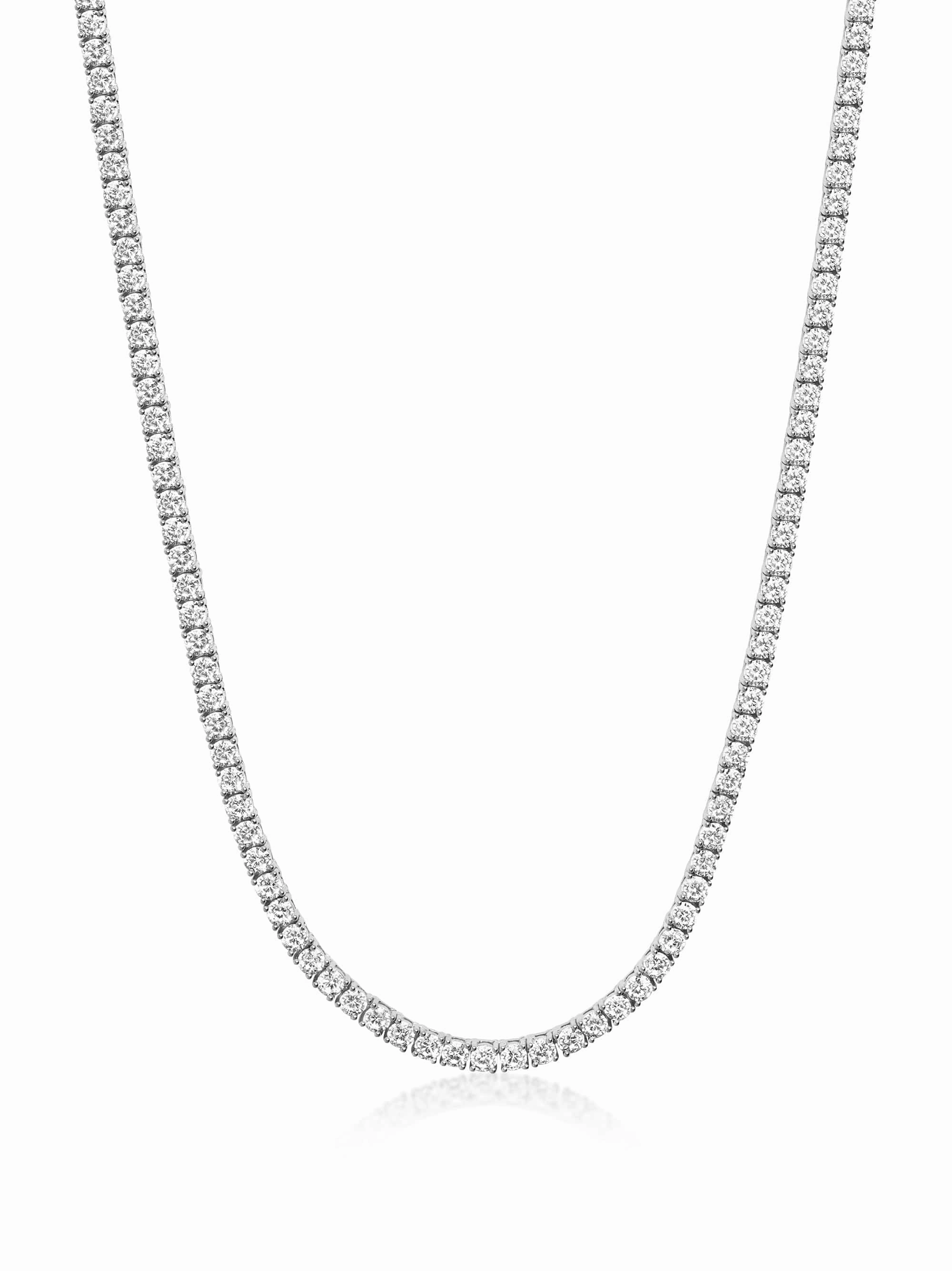 Tennis Necklace in Silver
