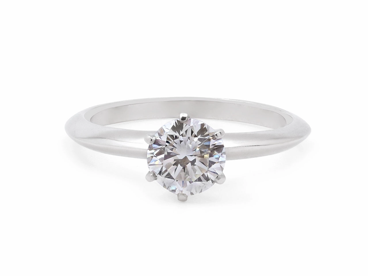 Tiffany & Co. 'Tiffany Setting' Diamond Solitaire Ring, 0.75 carat G/VS-2, in Platinum