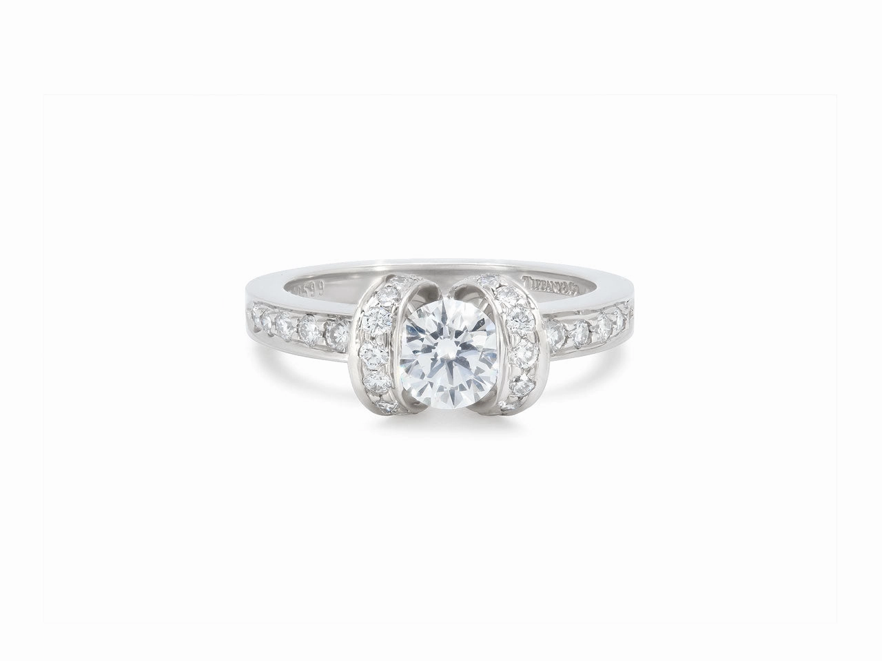 Tiffany & Co. Diamond 'Ribbon' Ring in Platinum