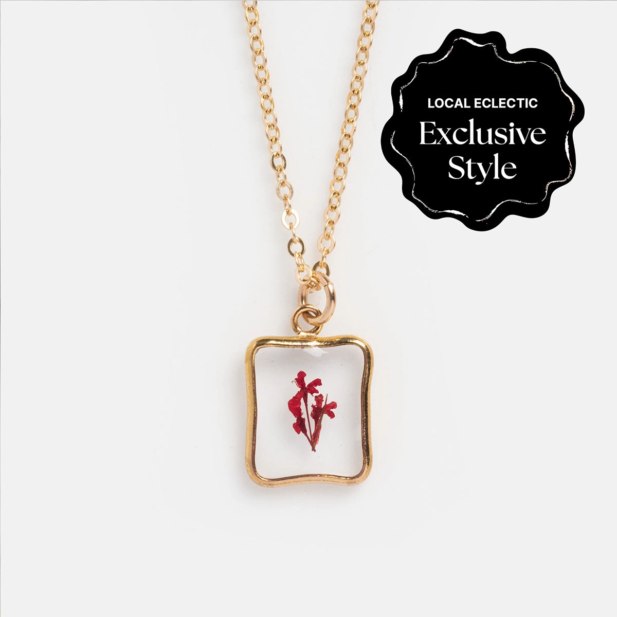 Tiny Birth Flower Portrait Necklace