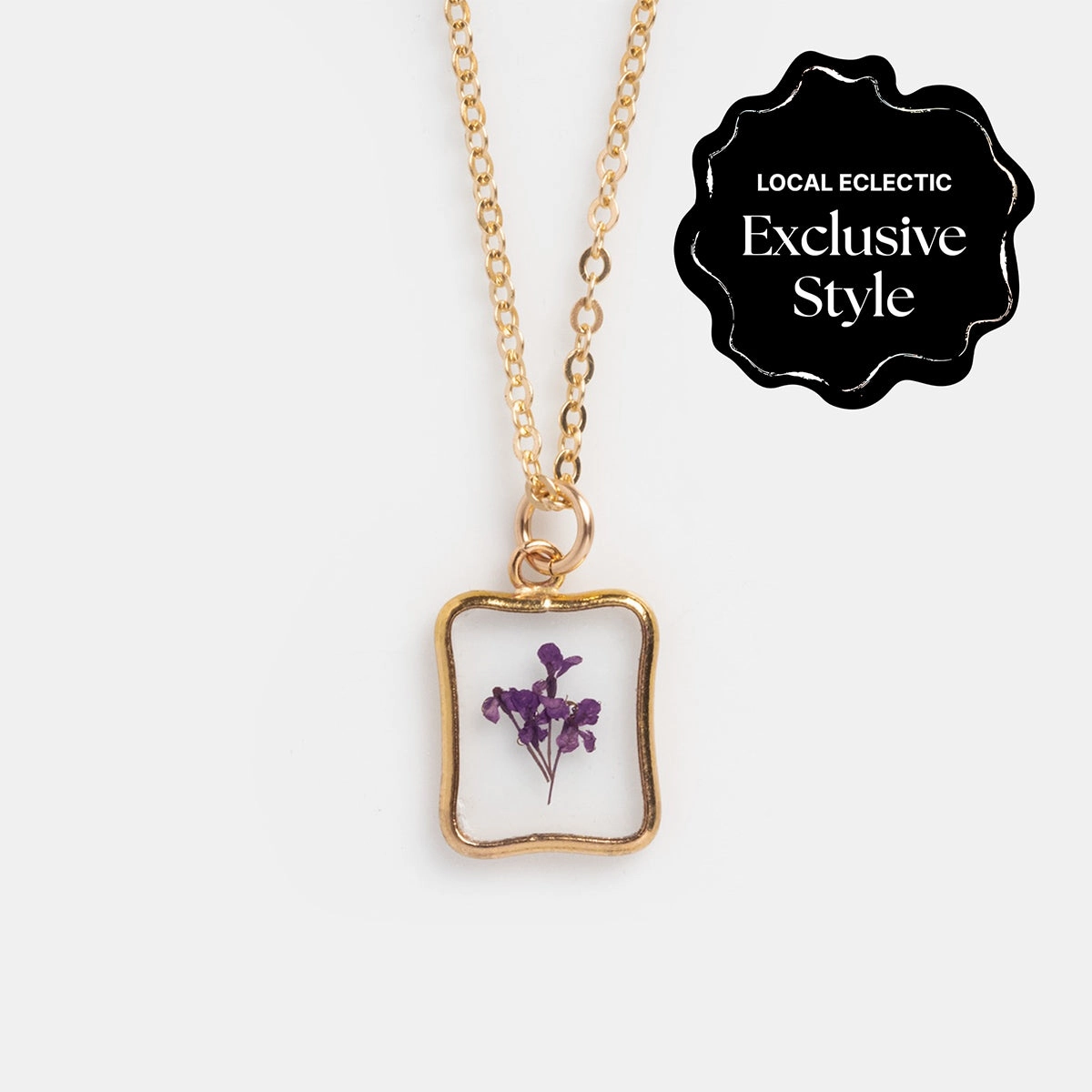 Tiny Birth Flower Portrait Necklace