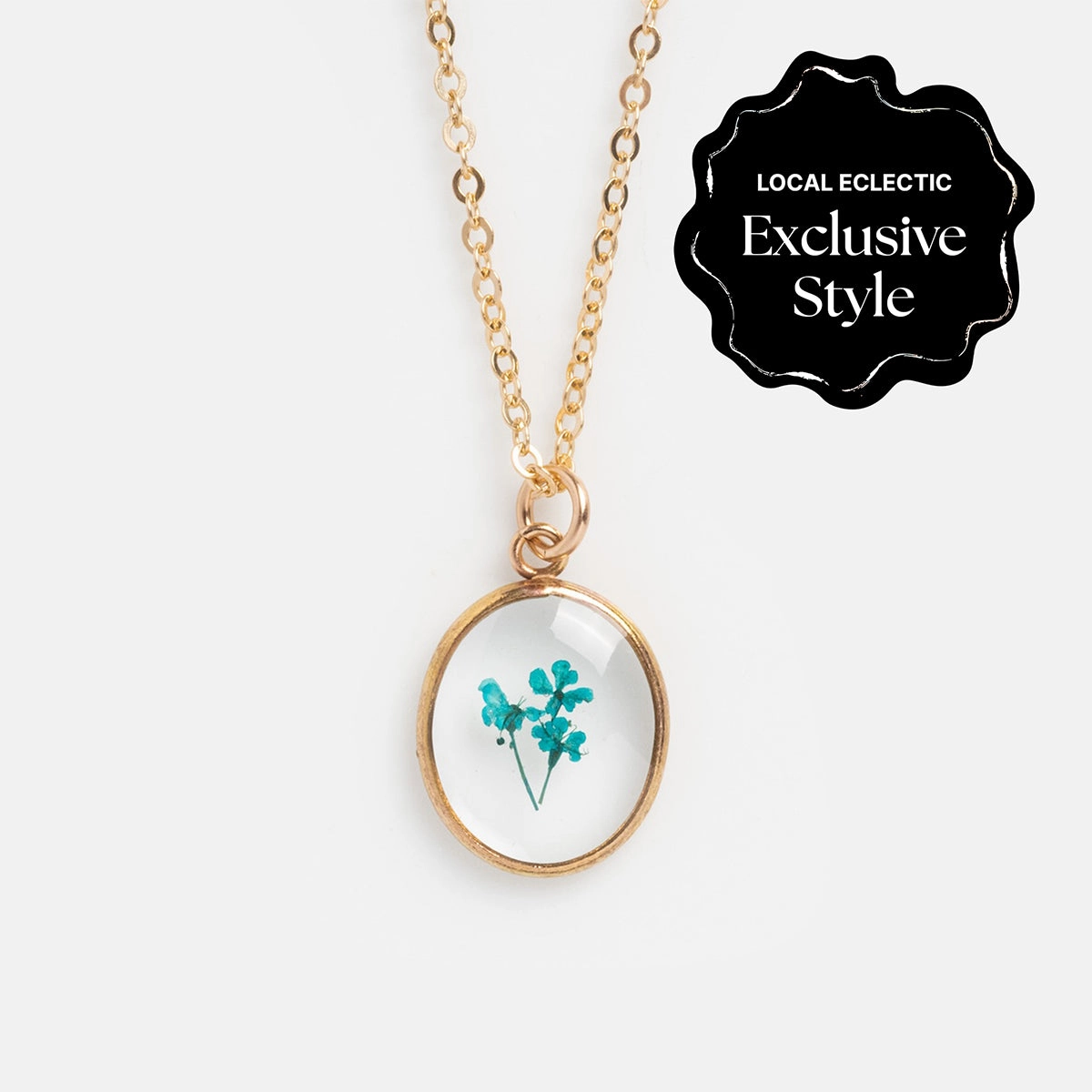 Tiny Birth Flower Portrait Necklace