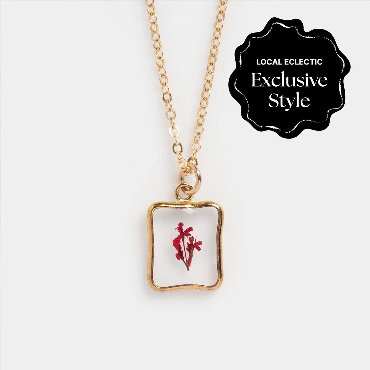 Tiny Birth Flower Portrait Necklace