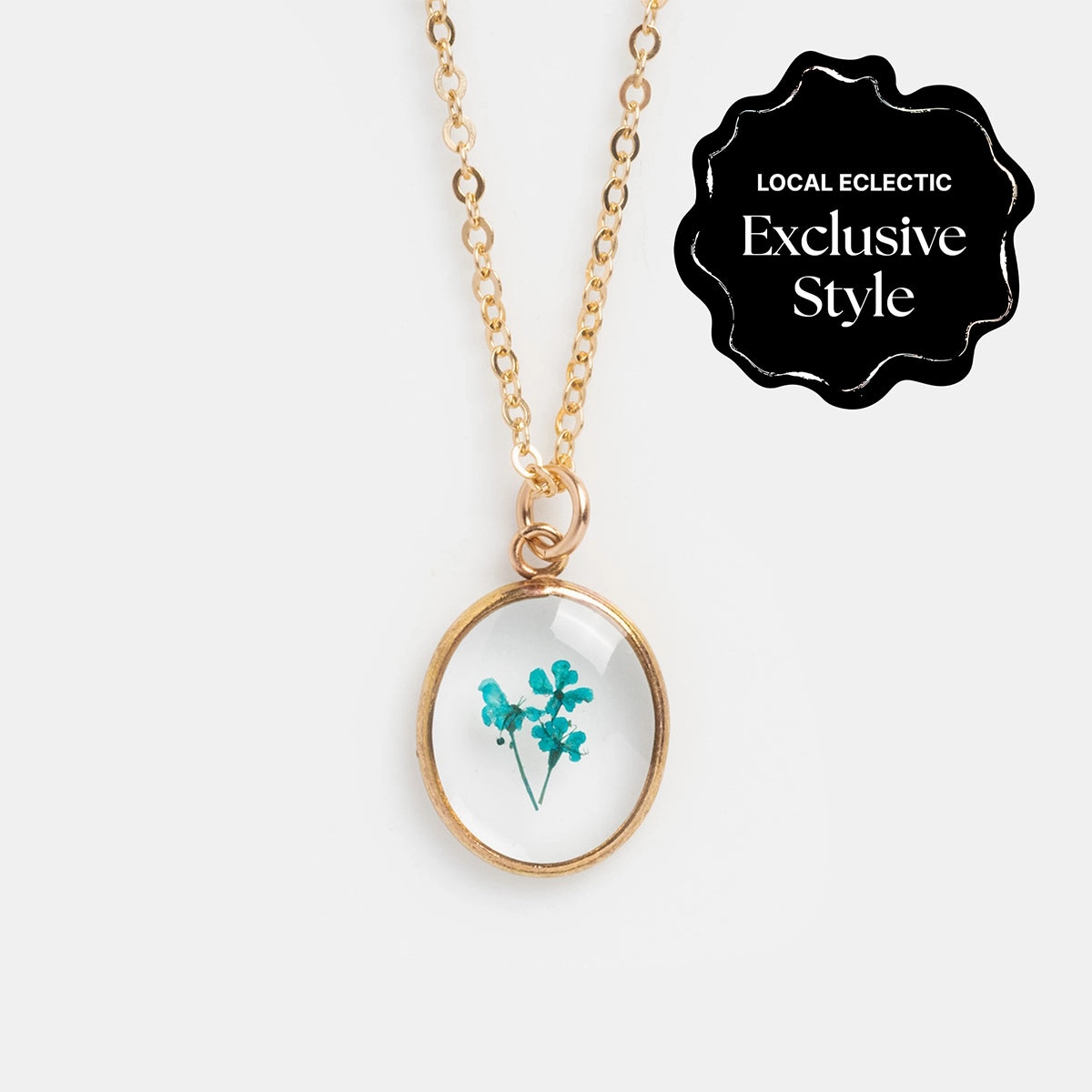 Tiny Birth Flower Portrait Necklace