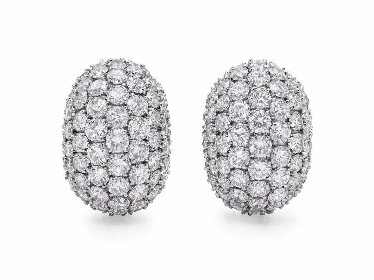 Van Cleef & Arpels Diamond Bomb Earrings in Platinum