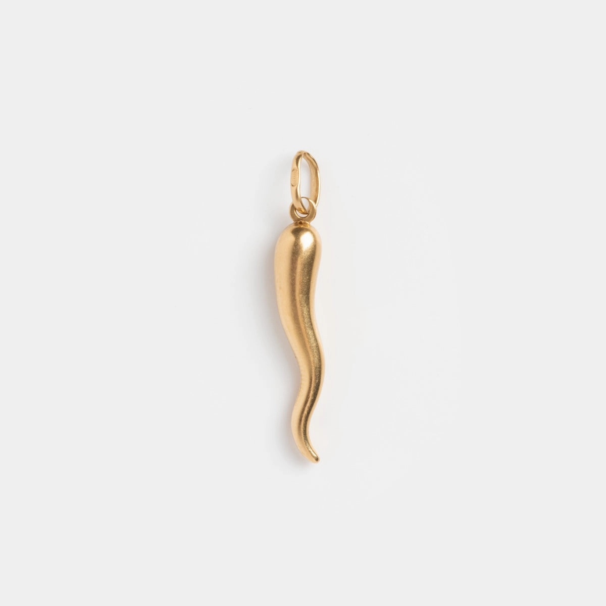 Vintage 18k Large Italian Horn Charm