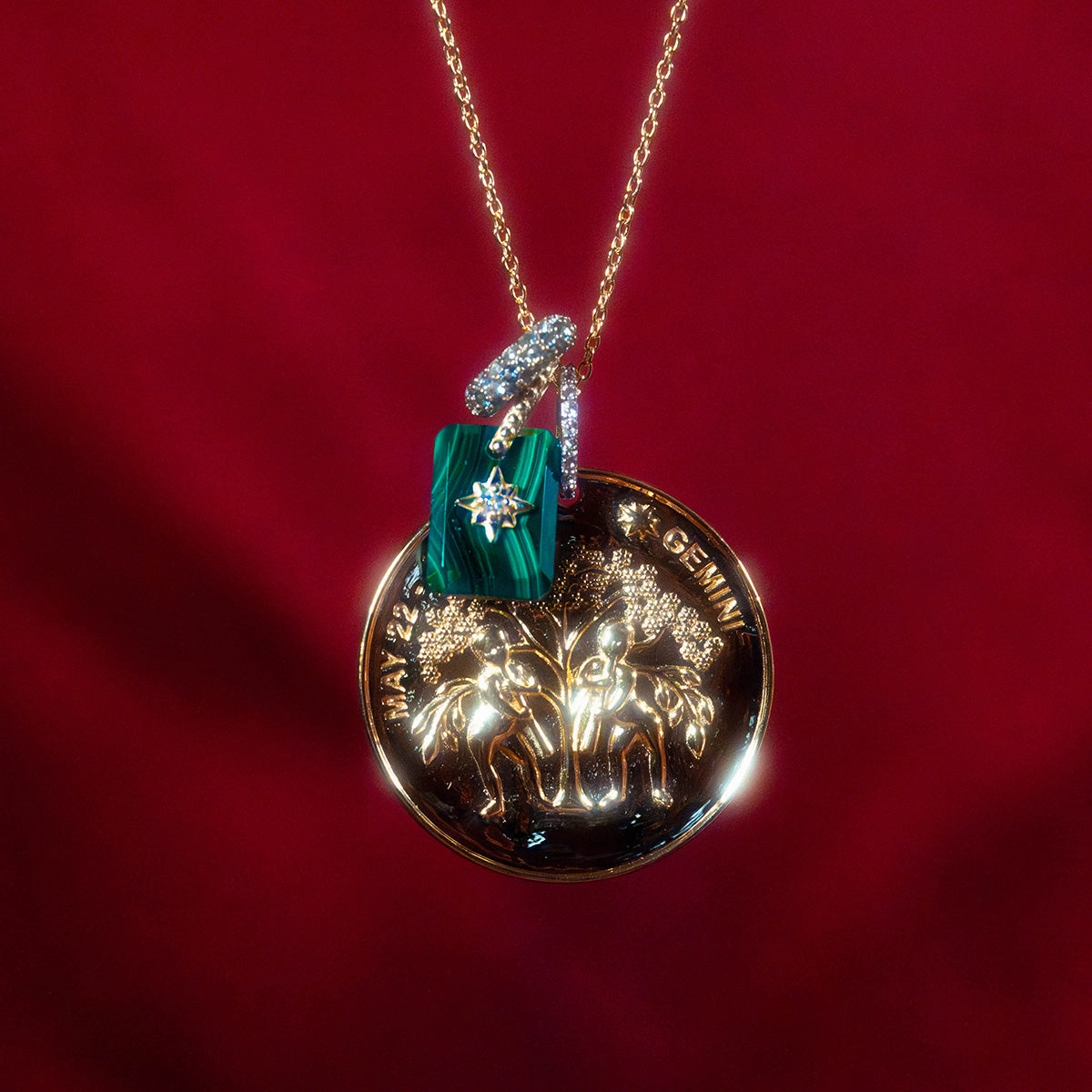 Vintage Inspired Zodiac Coin Necklace