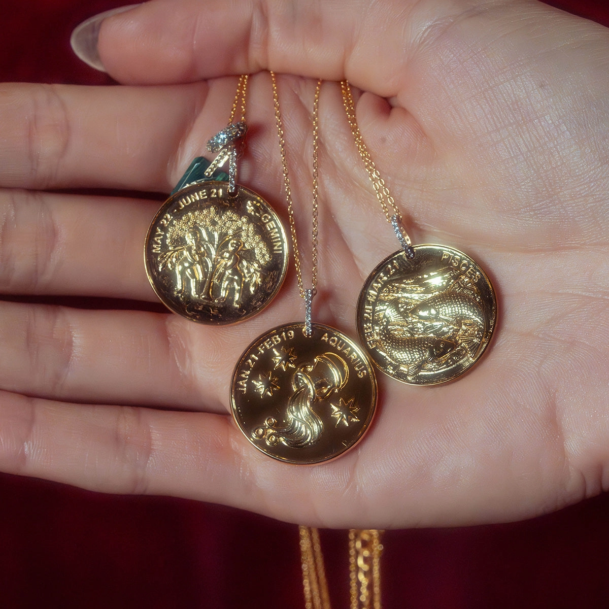 Vintage Inspired Zodiac Coin Necklace