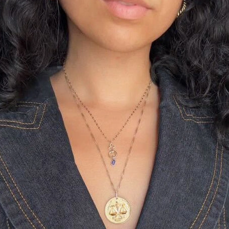 Vintage Inspired Zodiac Coin Necklace