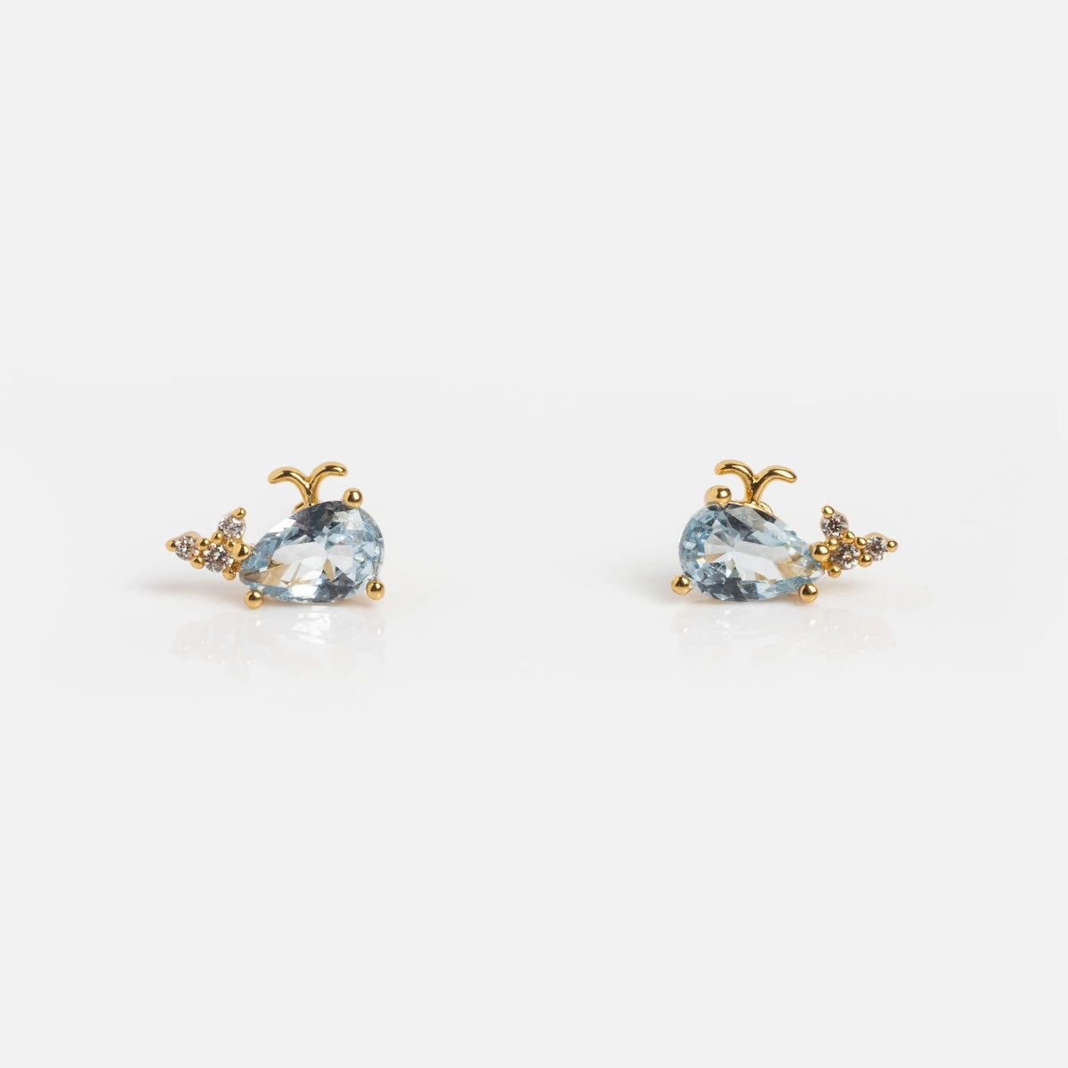 Whale Crystal Studs