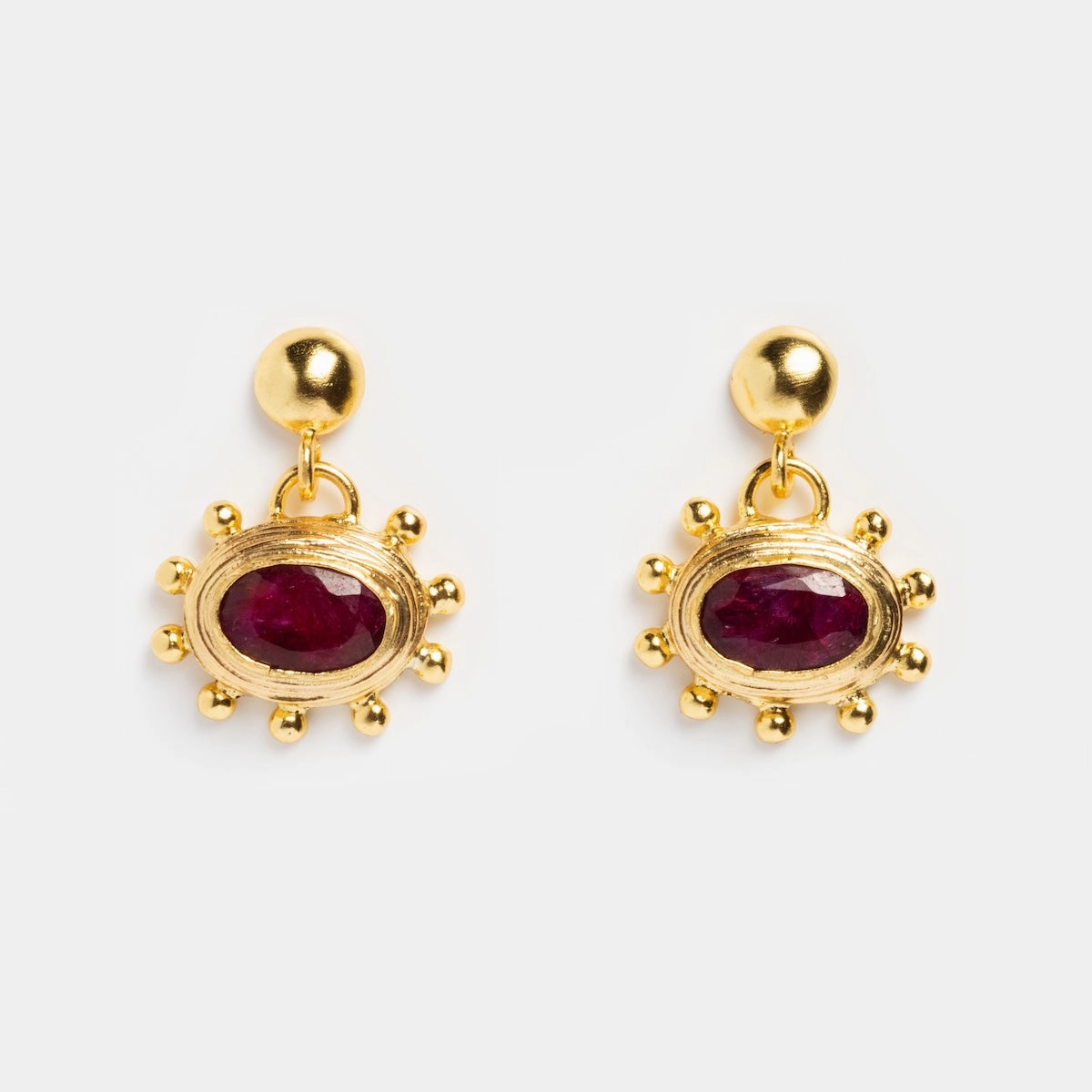 Zand Ruby Drop Earrings